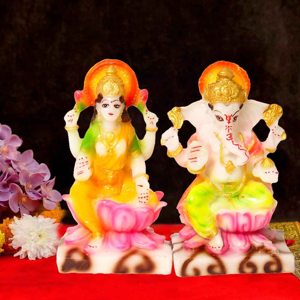 Laxmi Ganesh Religious Idol showpiece for pooja room 18 cm G43GX0031M