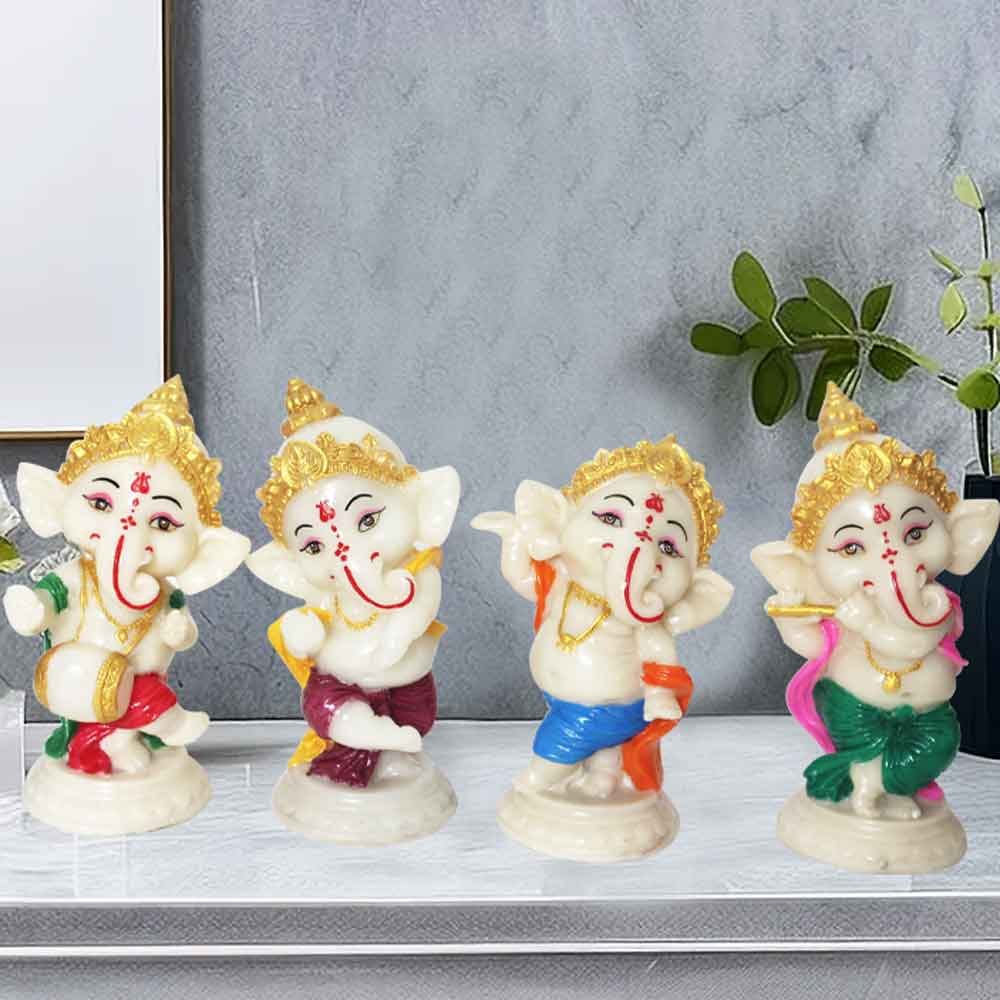 Dancing Ganesha Pair for office decoration 15 cm G49GX0079M