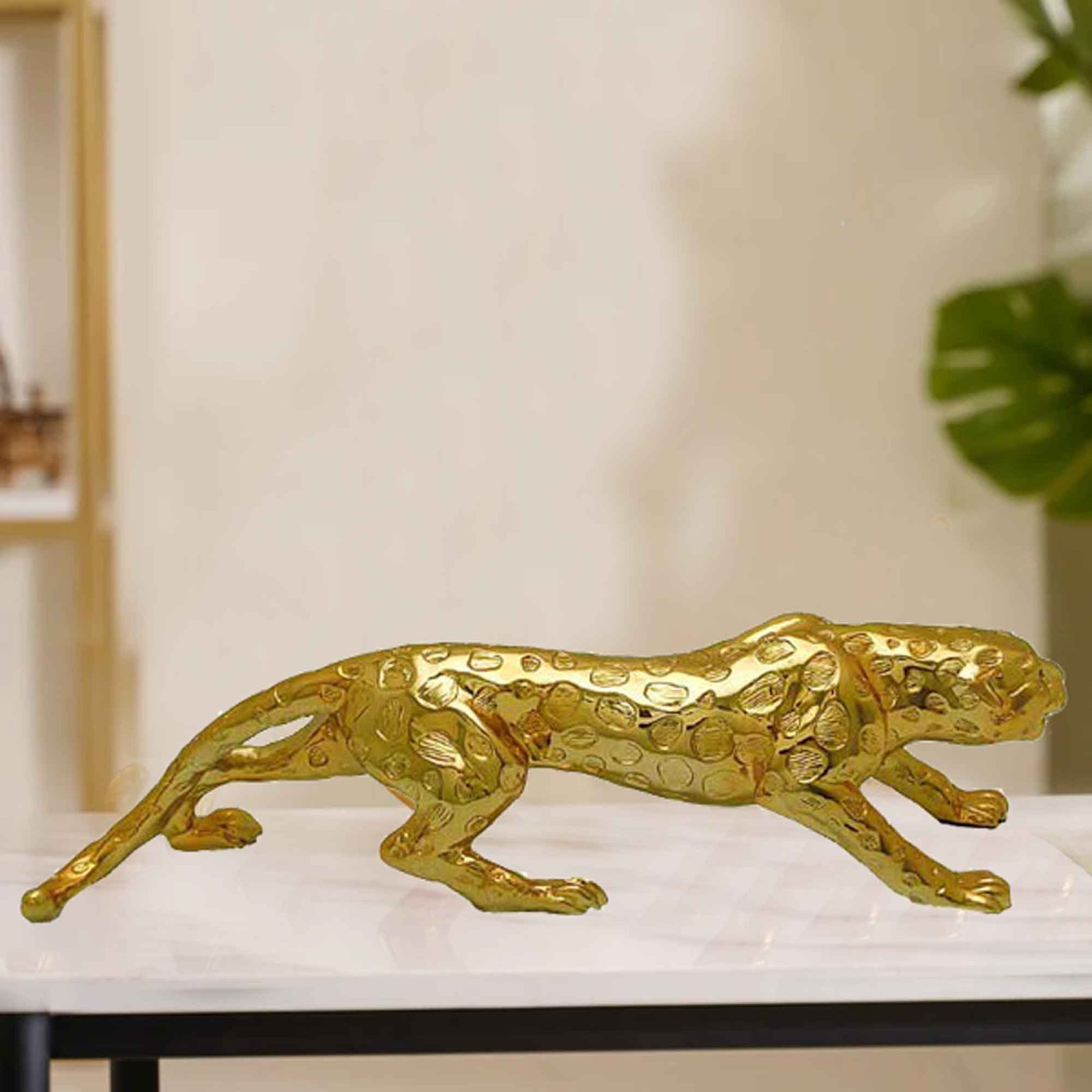 Gold Plated Panther artifacts for decoration and home inaugration gift 15 cm G50GX0006G000TTRS