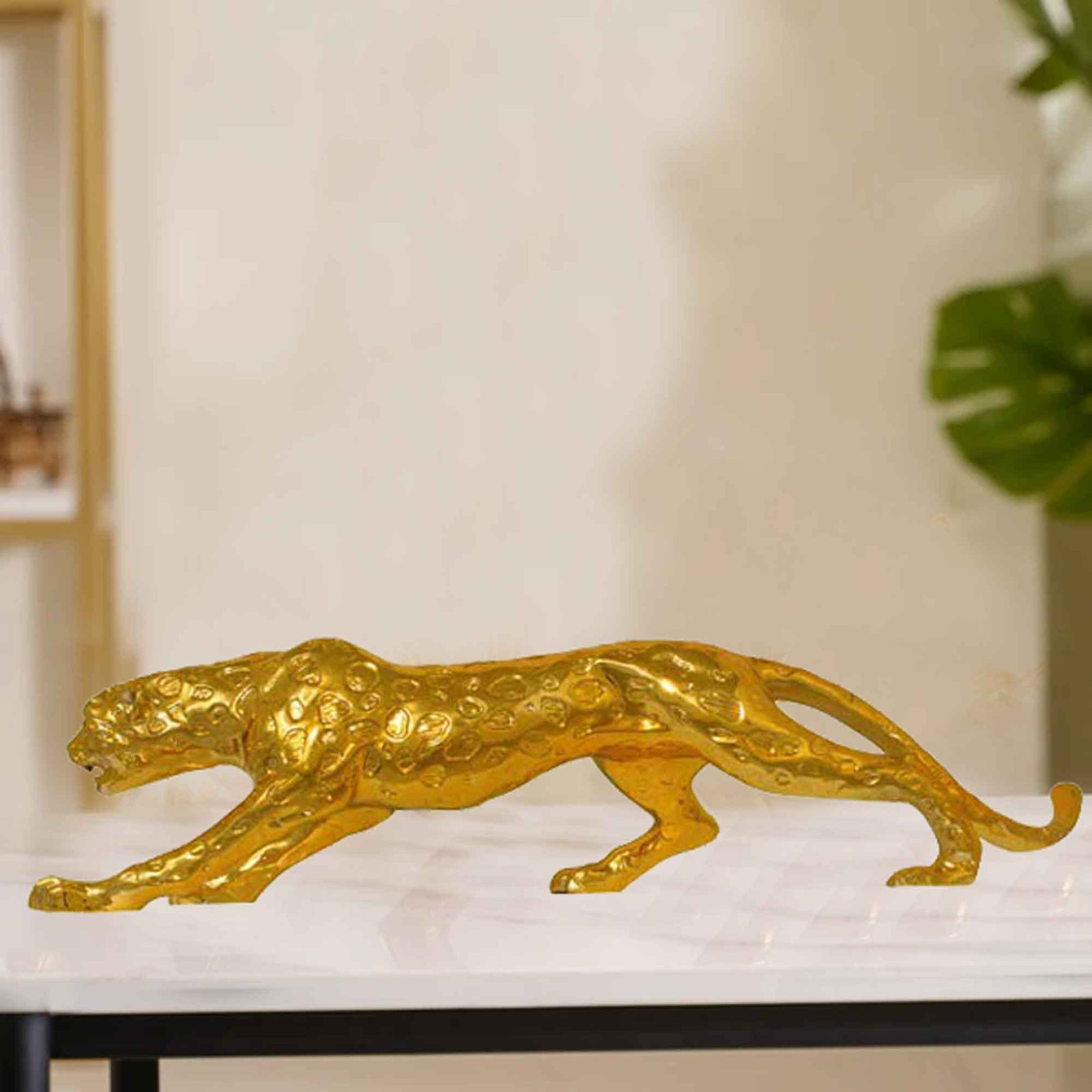 Gold Plated Panther Statue artifacts for bedroom and Corporate Gift 20 cm G50GX0007G000TOSS