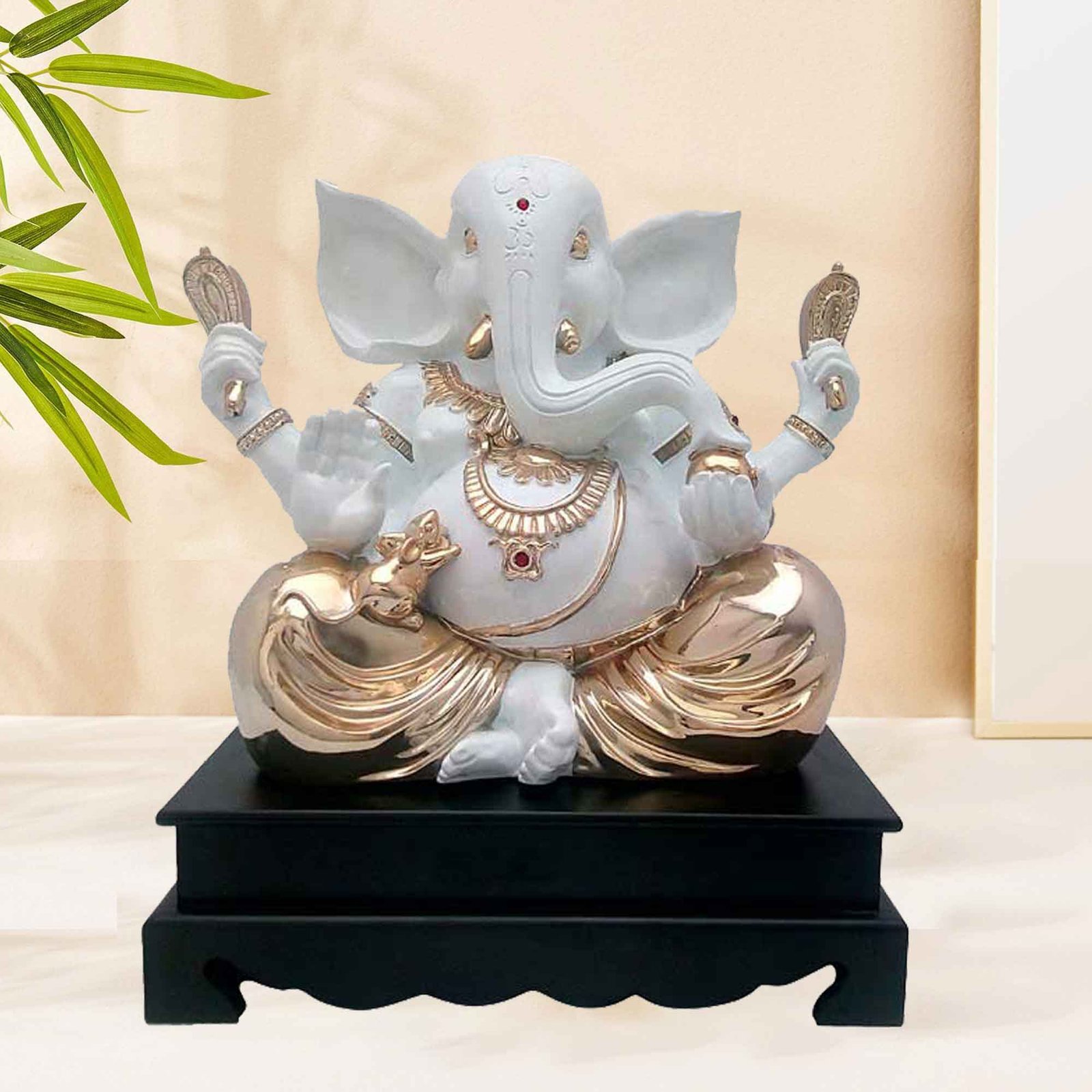 Gold Plated Ganesha figures for gift on Ganesh Chaturthi 41 cm G50GX0009W000HSSS