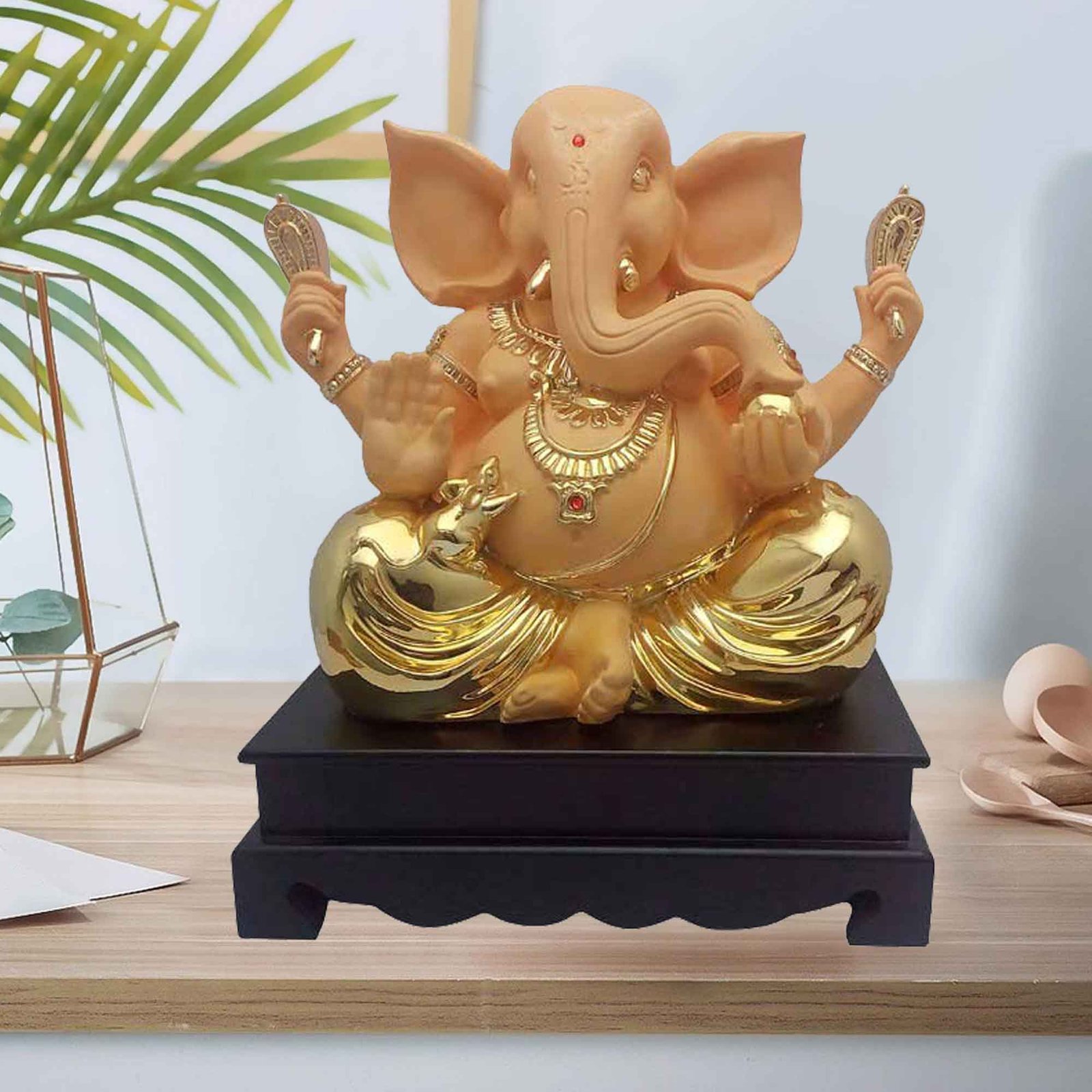 Gold Plated Ganesha figures for gift for gift Akshaya Tritiya 41 cm G50GX0009Y000TOSS