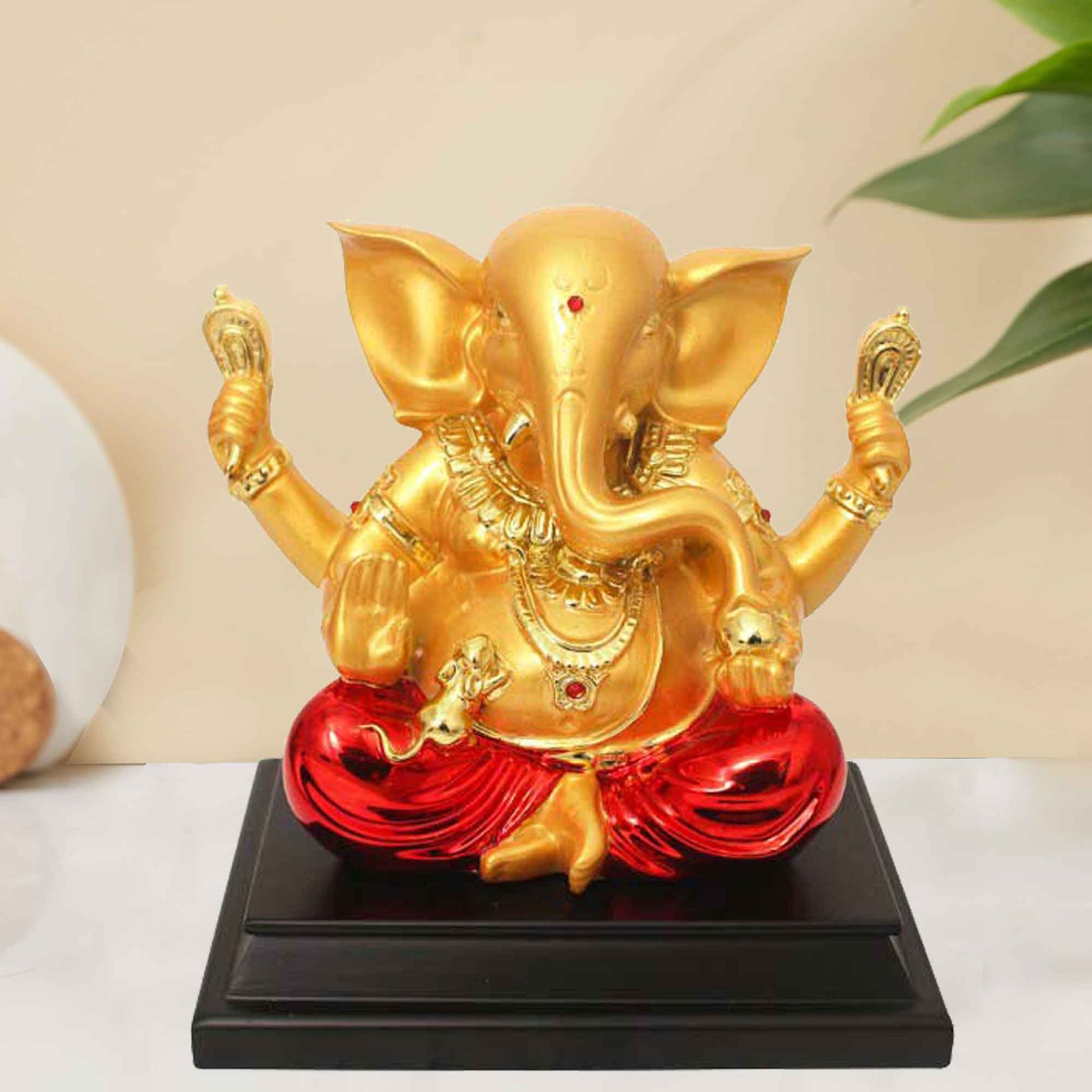 Gold Plated Lord Ganesha gift items for wedding 20 cm G50GX0011M000XPAS