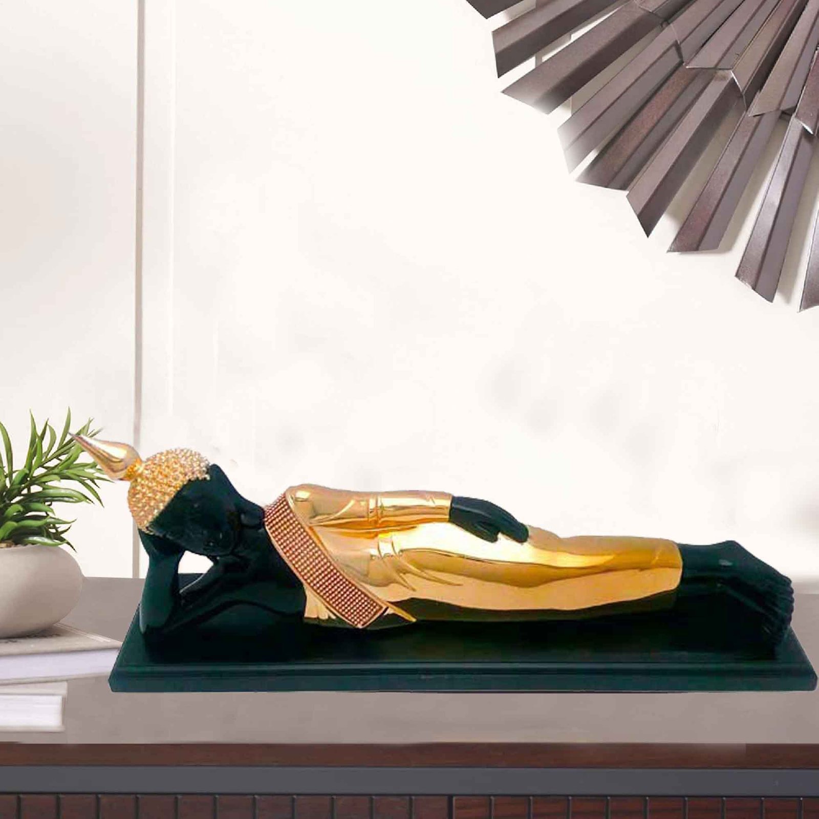 Gold Plated Sleeping Buddha artifacts for birthday gift 24 cm G50GX0016K000TSSS