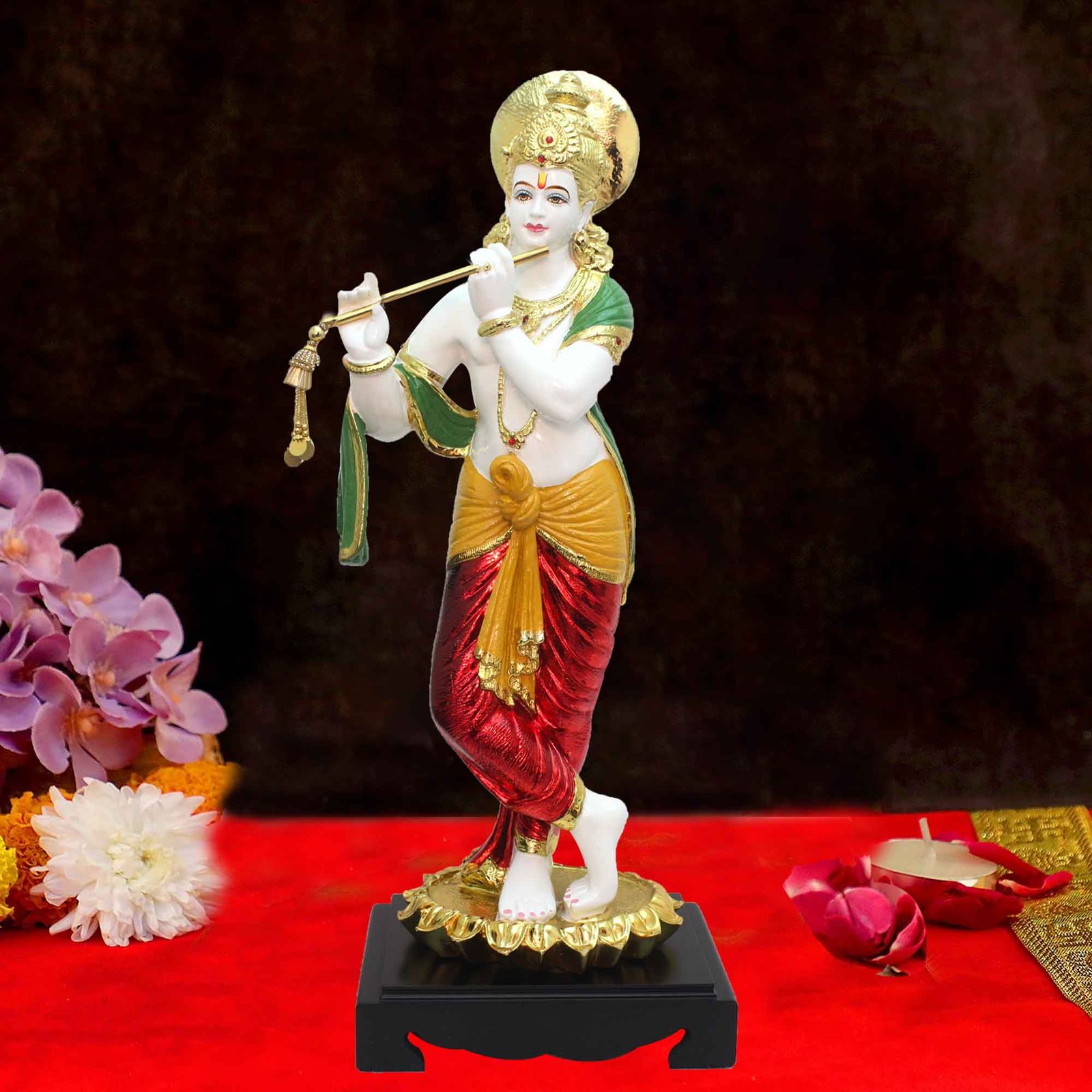 Gold Plated Krishna statue for gift on janamashtmi 68 cm G50GX0050M000HHSS