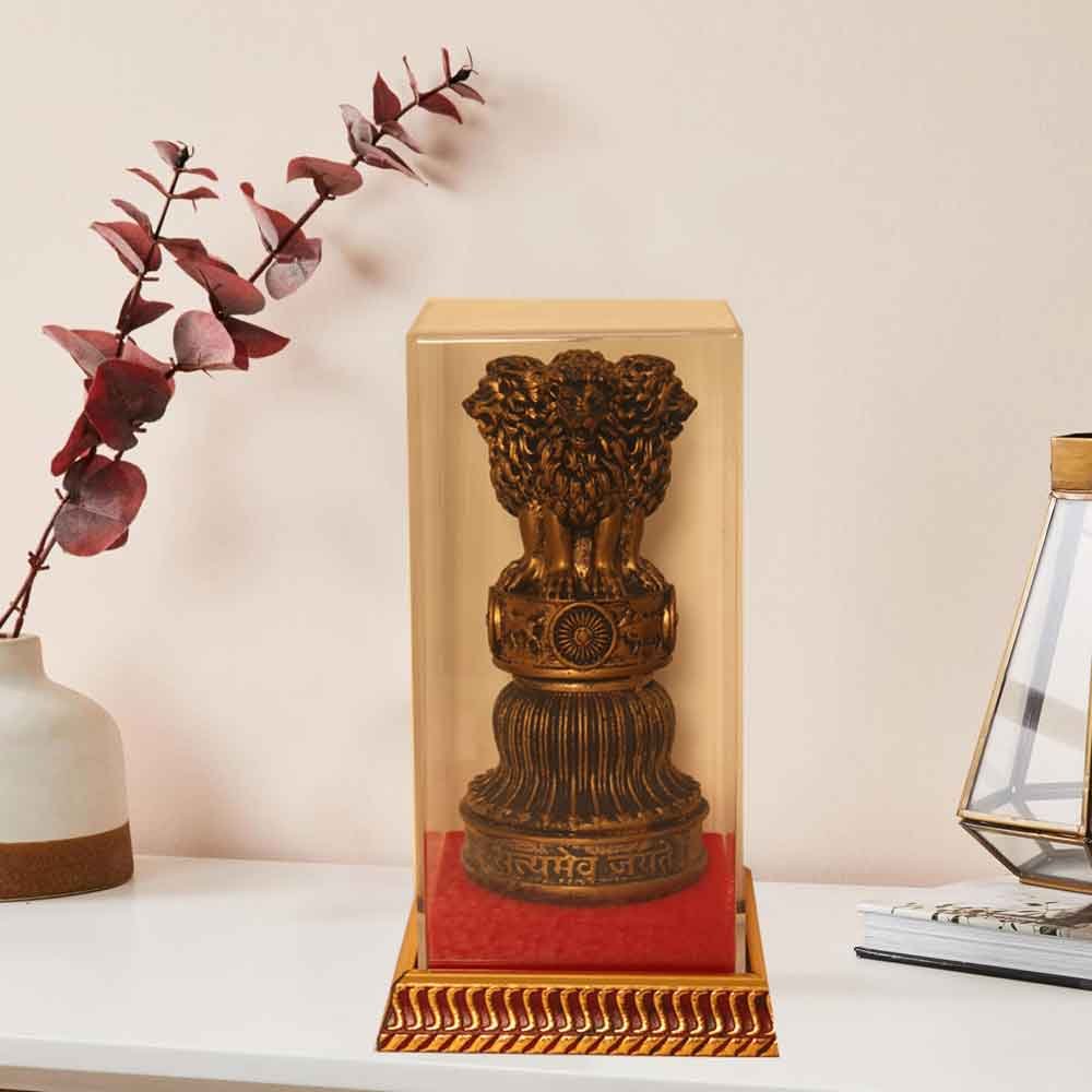 Decorative Ashok Stambh Cabinet Statue Corporate  gift for clients 20 cm G57GX1829GGAMX