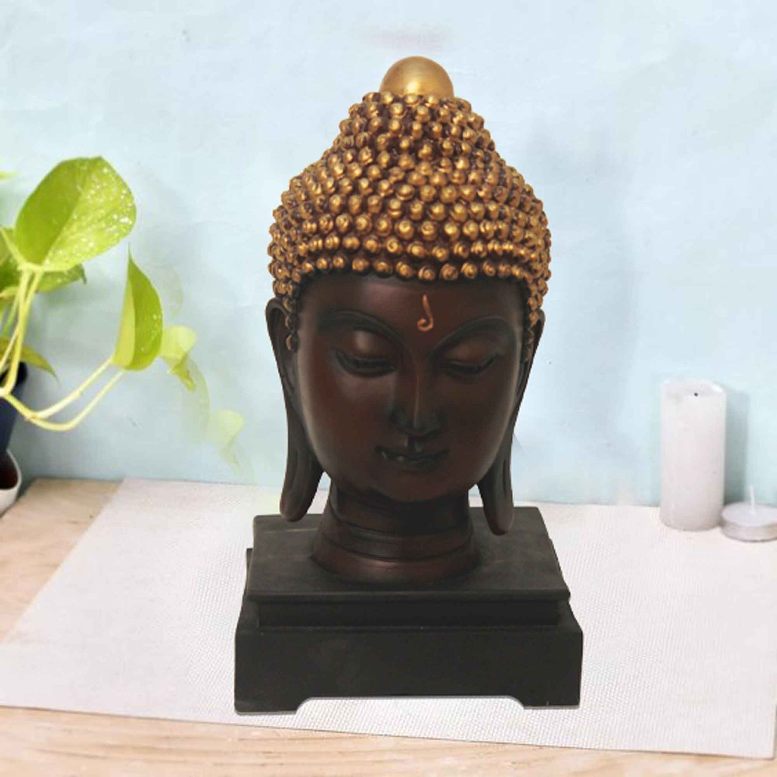 Gautam Buddha Face showpiece for home decor living room Matte Finish 27 cm G57GR1062AGNMX