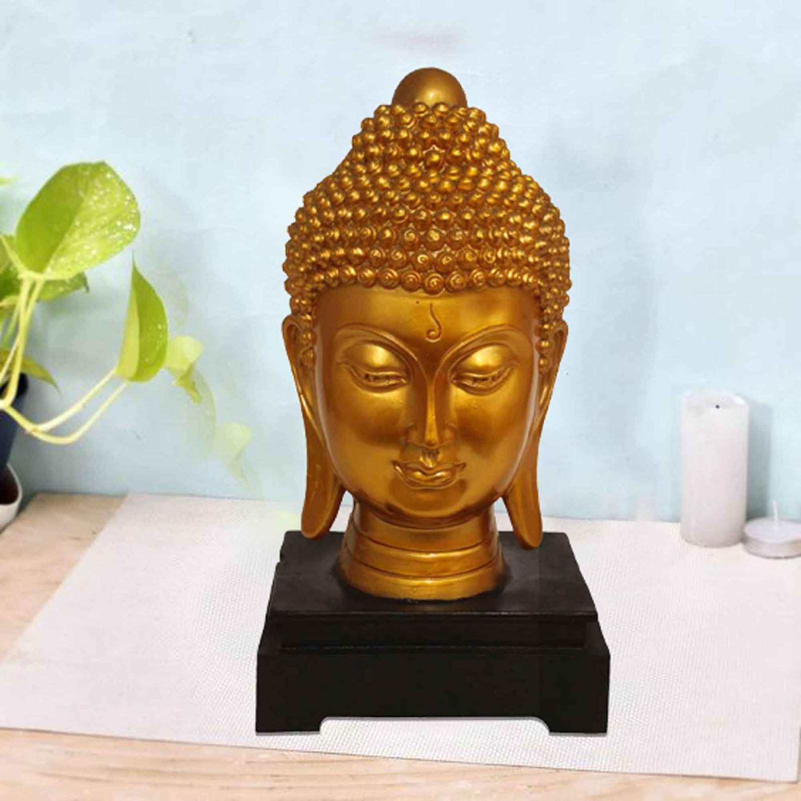 Gautam Buddha Face gift items for marriage Pearl Finish 27 cm G57GR1062GGSGX