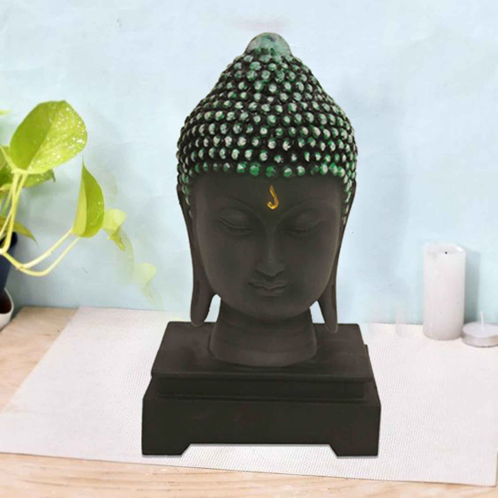 Gautam Buddha Face showpiece for home Multi Look 27 cm G57GR1062KHMMX