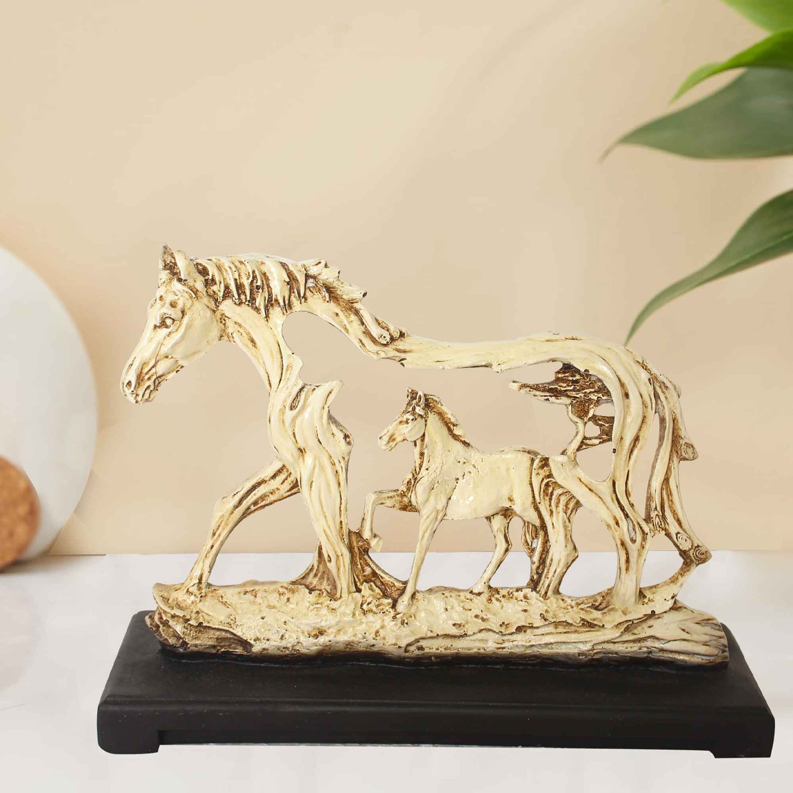 Modern Art Mother Baby Horse fengshui gift items Antique Finish 23 cm G57GR1683IKAGX