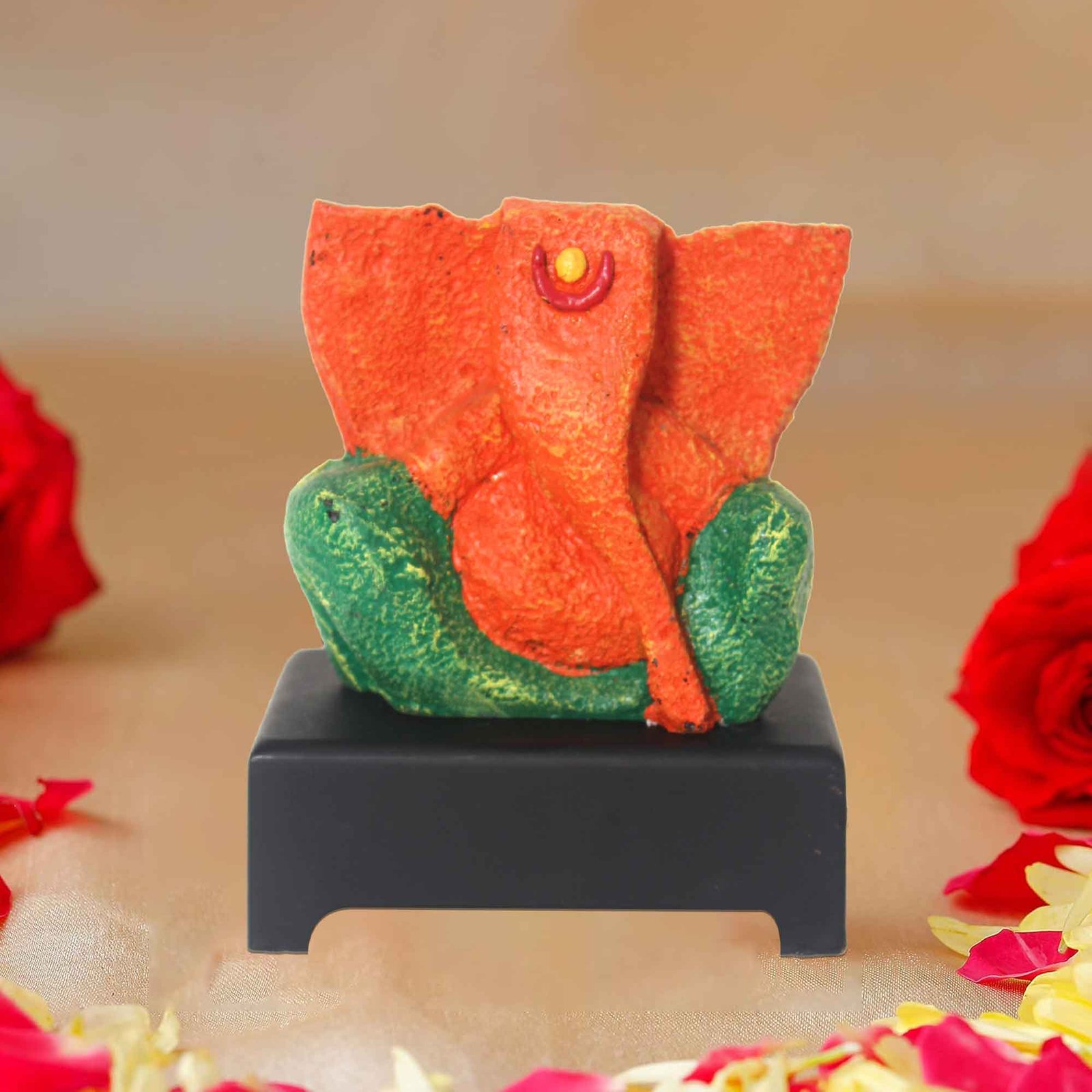 Lord Bal Ganpati figures for tv unit Matte Finish with Wooden Base 15 cm G57GW1248OHNMX