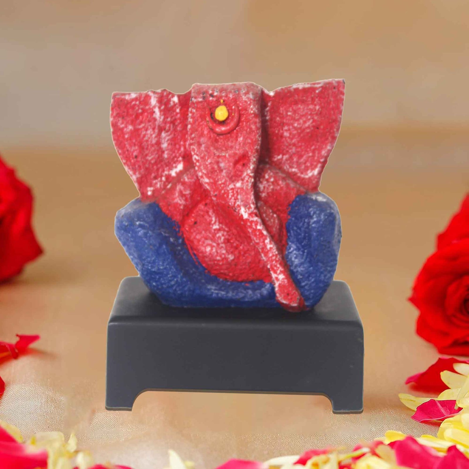 Lord Bal Ganpati fengshui items for home decor Matte Finish with Wooden Base 15 cm G57GW1248RNNMX