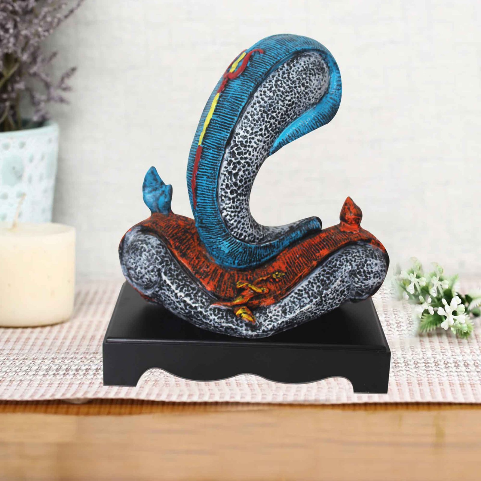 Lord Shund Ganesha showpiece items for gift Multi Look with Wooden Base 34 cm G57GW1513QSMMX
