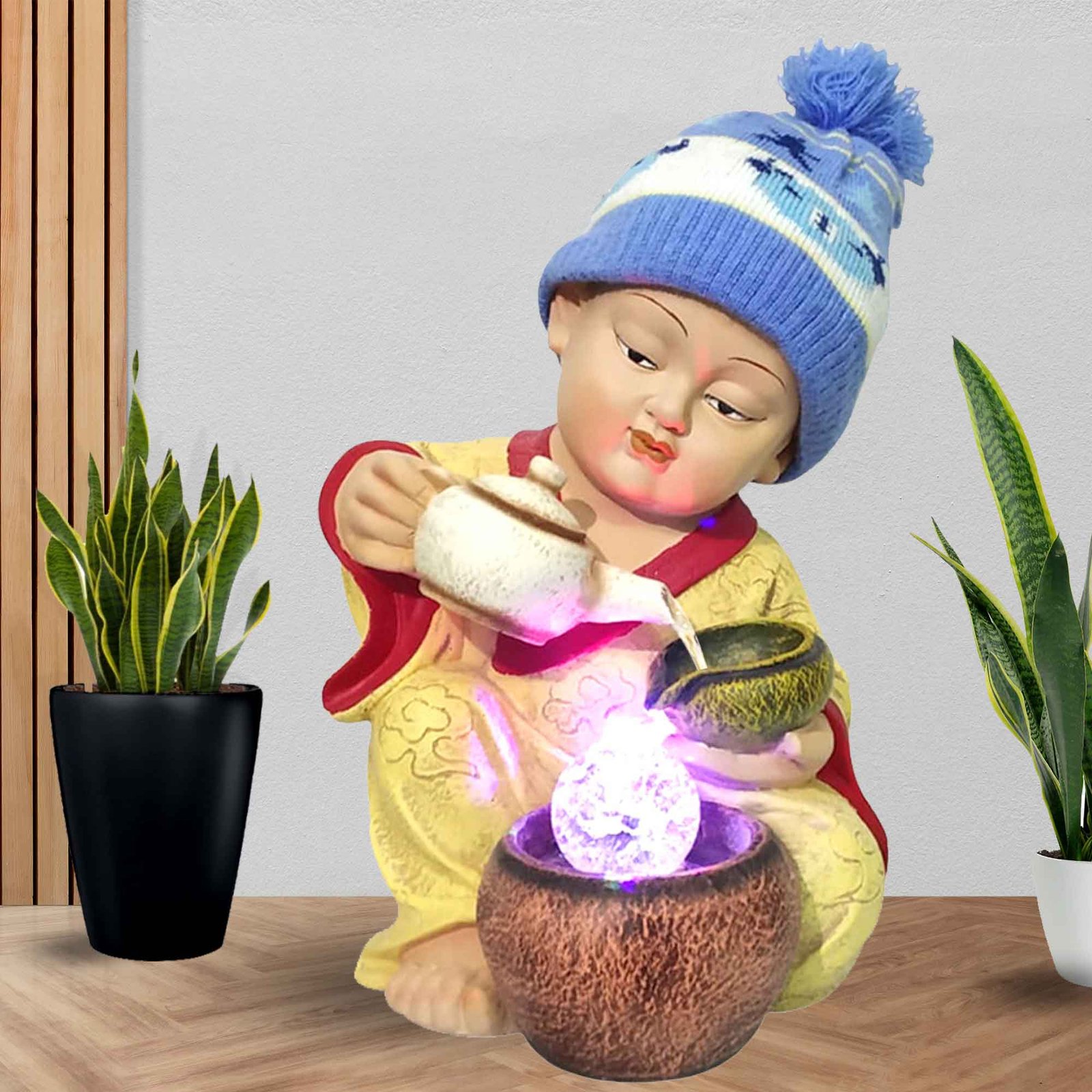 Decorative Baby water fountain for living room With Led Light & Crystal Ball 33 cm G57GX0218VMLGX