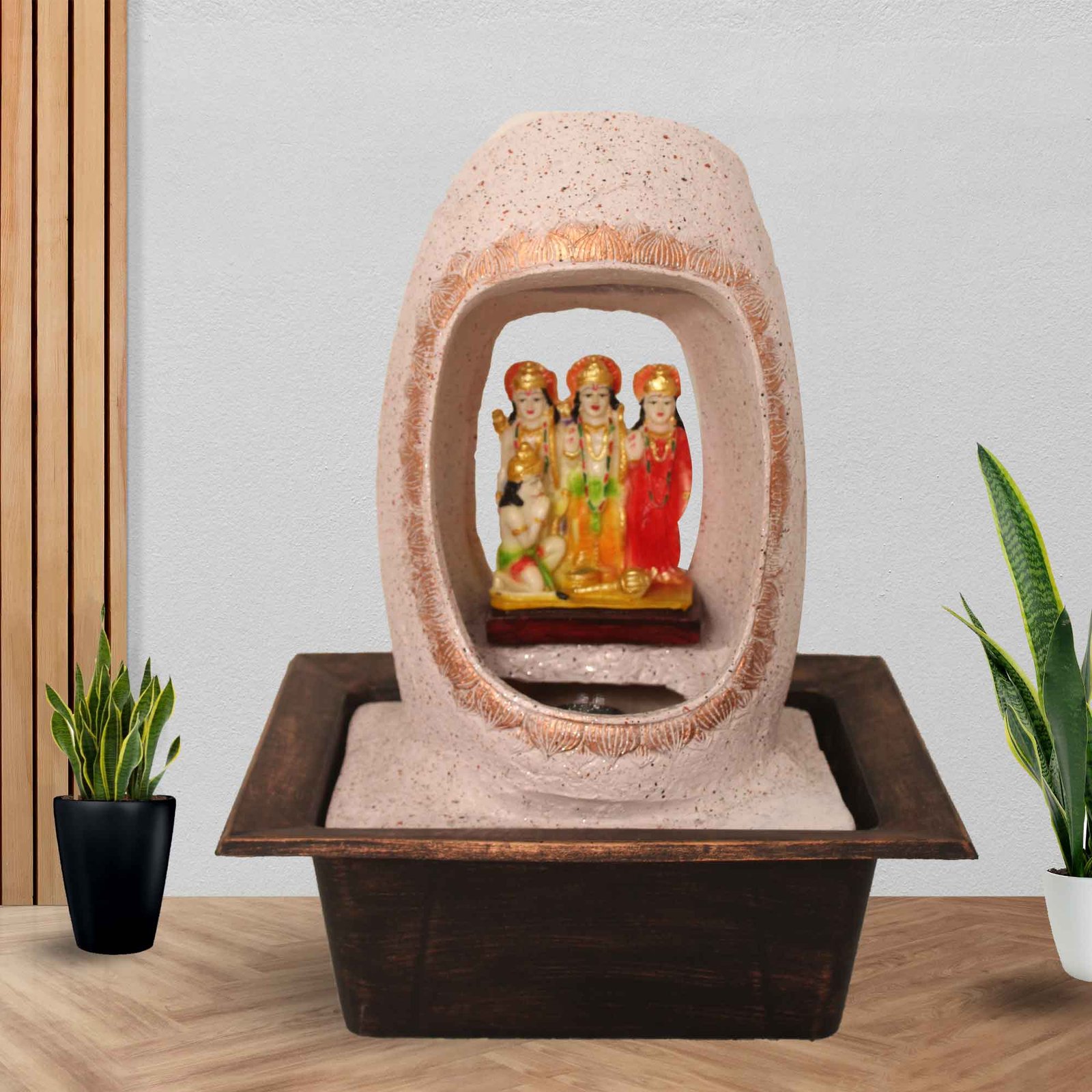 Ram Darbar mini water fountain for birds With Led Light - sandstone Finish 41 cm G57GX0529PCDMX-67X0039M
