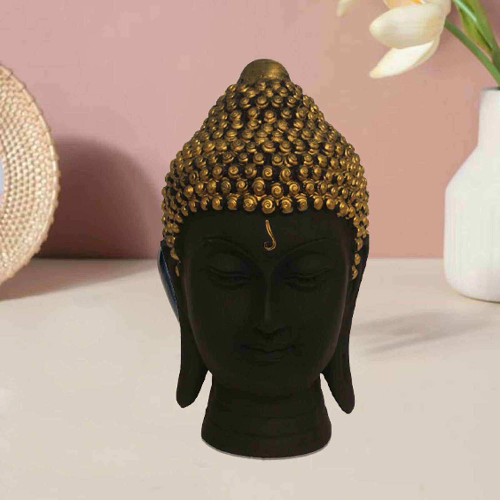 Buddha Head miniature gifts Matte Finish 15 cm G57GX1059KBNMX