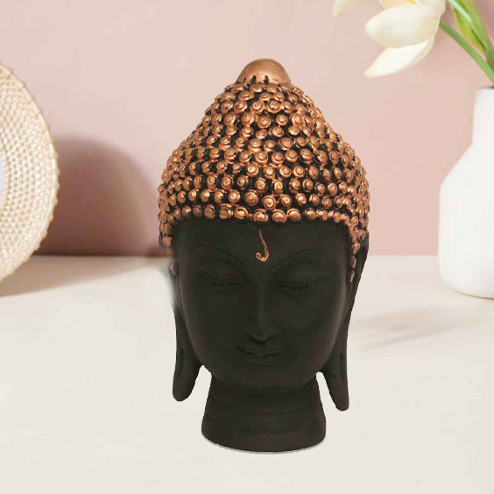 Buddha Head return gift items Matte Finish 15 cm G57GX1059KCNMX