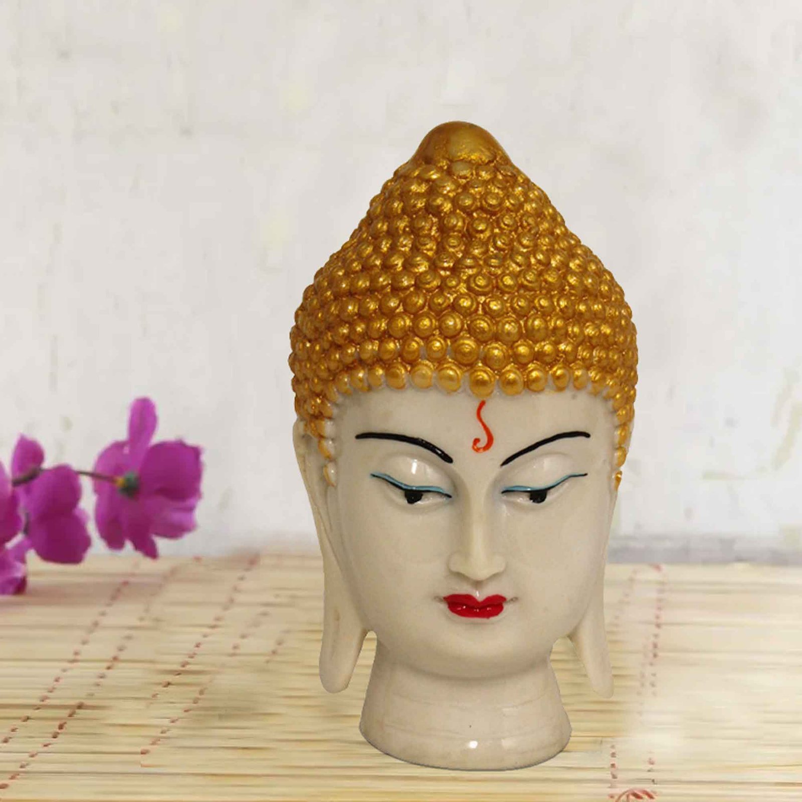 Tabletop Gautam Buddha Face figures for decoration Marble Look 25 cm G57GX1060WGCGX