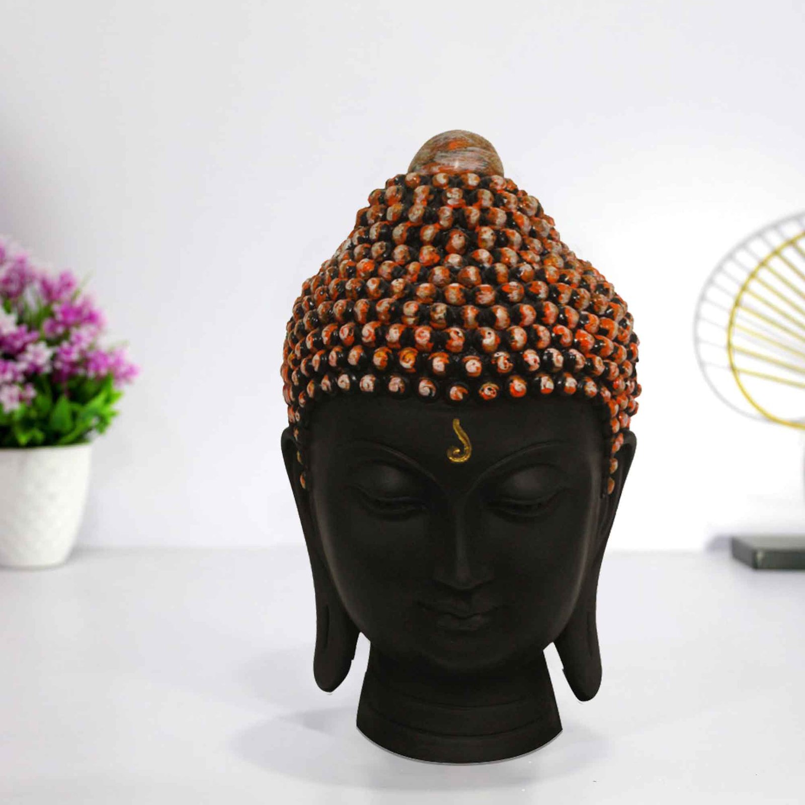 Gautam Buddha Face idols for home decoration Multi Look 20 cm G57GX1062KOMMX