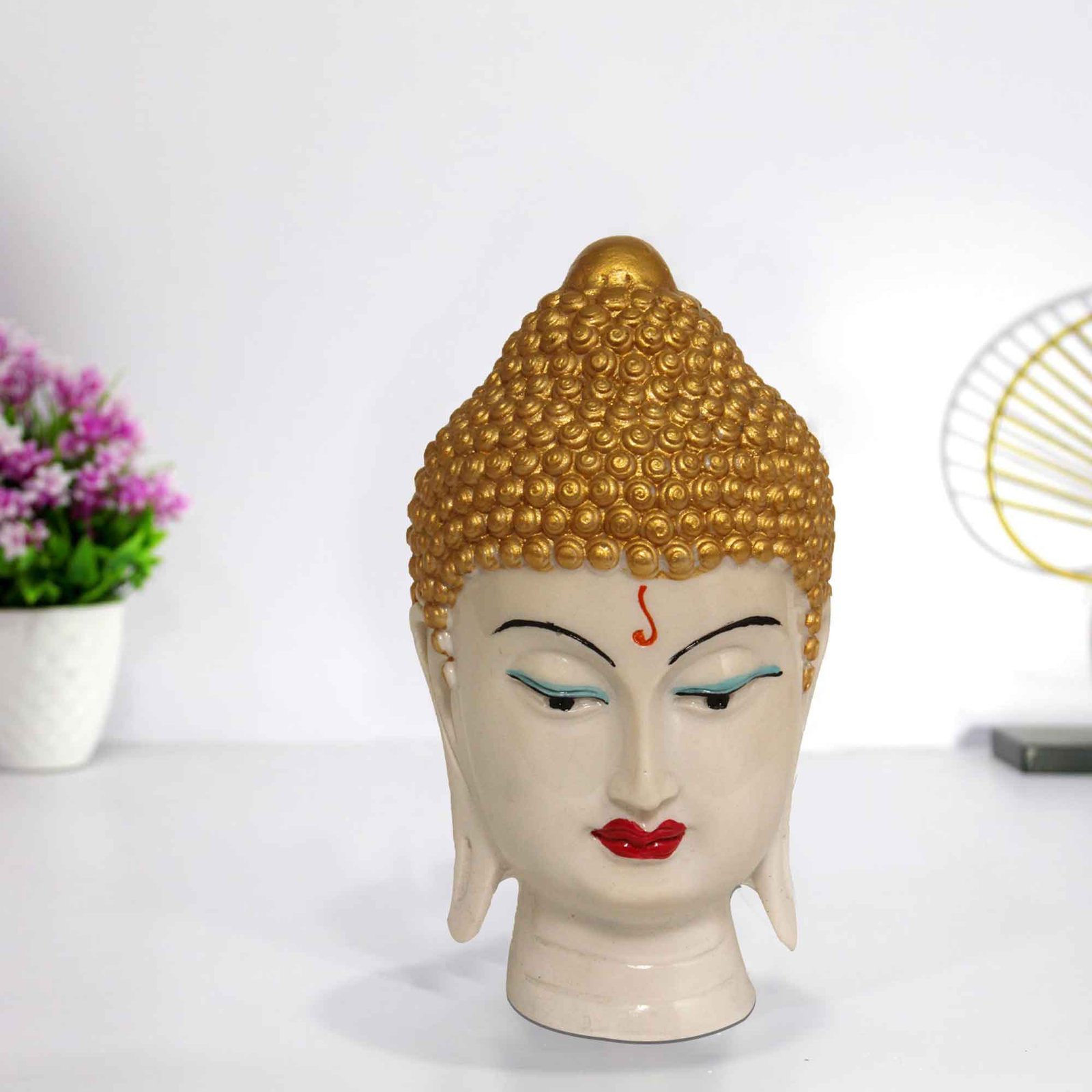 Gautam Buddha Face statue for gift Marble Look 20 cm G57GX1062WGCGX