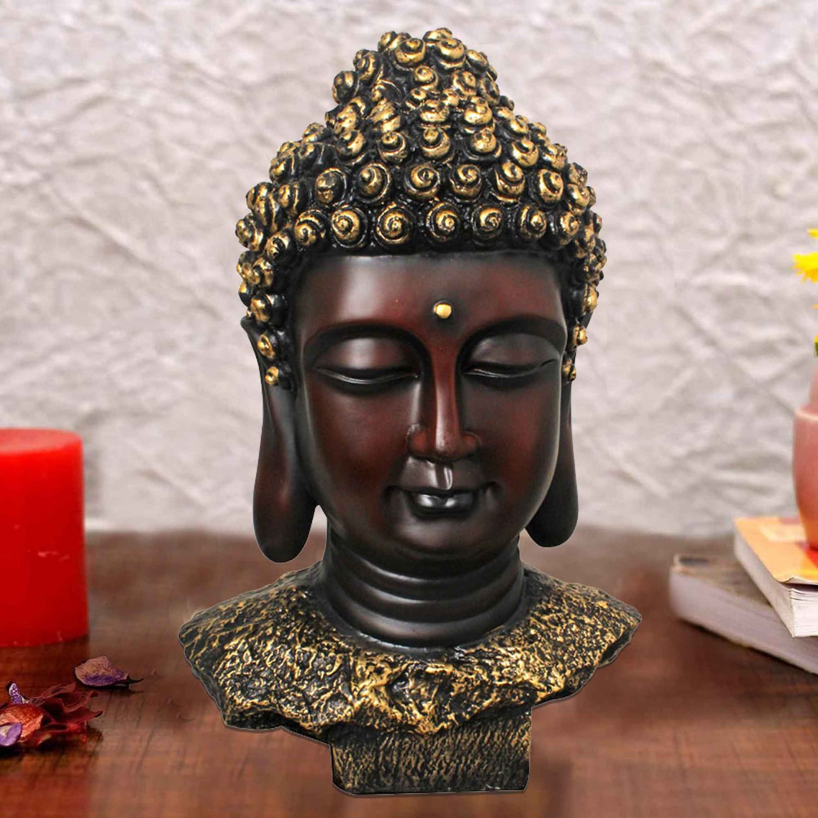 Buddha Bust sculpture for home decoration Matte Finish 41 cm G57GX1063AGNMX