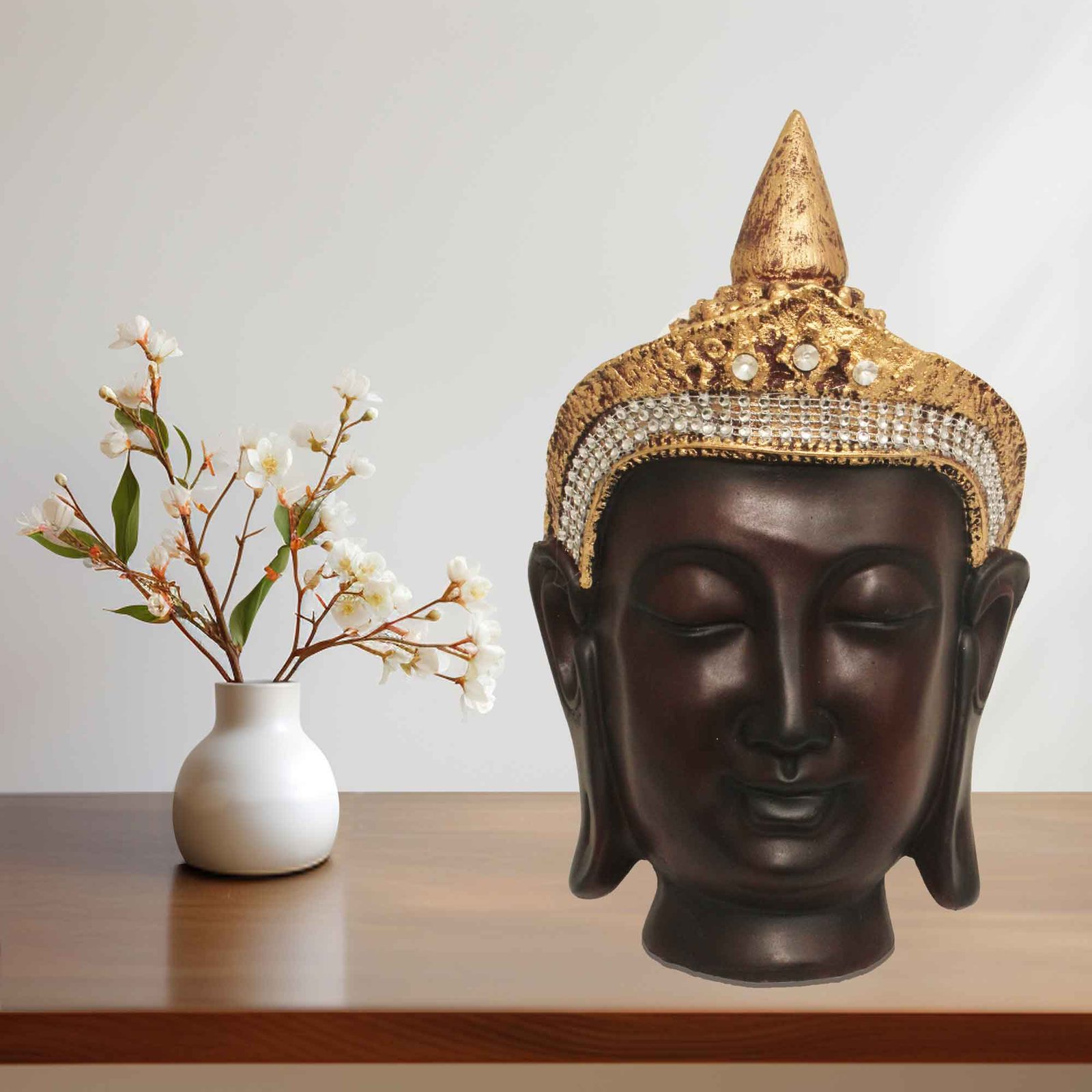 Taj Buddha Face gift items for marriage Jewellery Decorated 30 cm G57GX1065AGNMZ