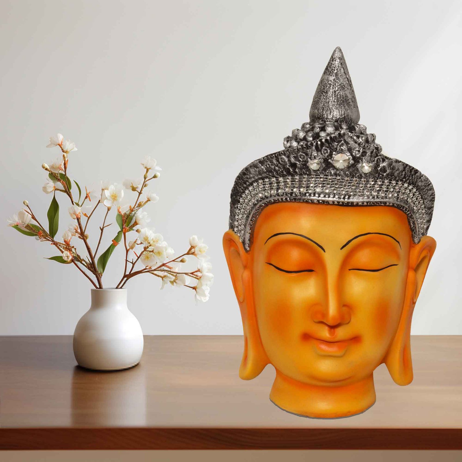 Taj Buddha Face gift items for birthday Jewellery Decorated 30 cm G57GX1065VSLMZ