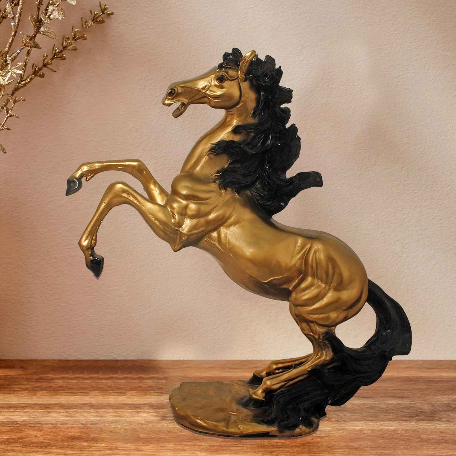 Victory Horse statue for living room Pearl Finish 37 cm G57GX1083GKSGX