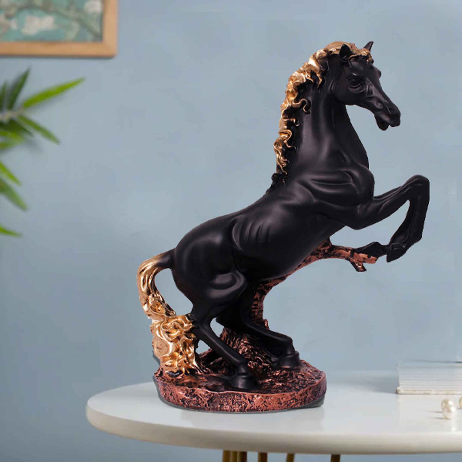 Handicraft Horse Animal statue for bedroom Matte Finish 36 cm G57GX1084KGNMX