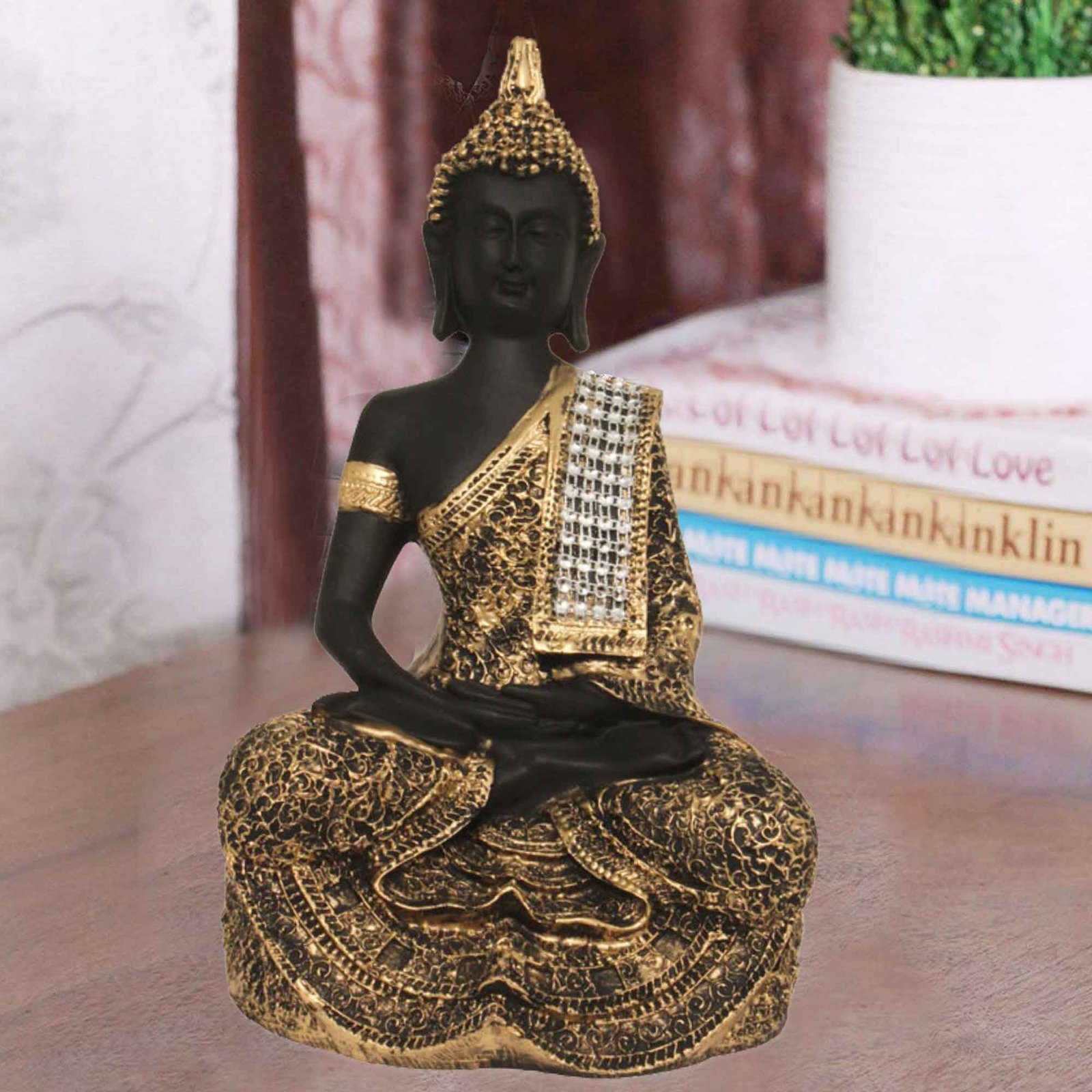 Meditating Gautam Buddha gift items for home decor Jewellery Decorated 25 cm G57GX1089KGNMZ