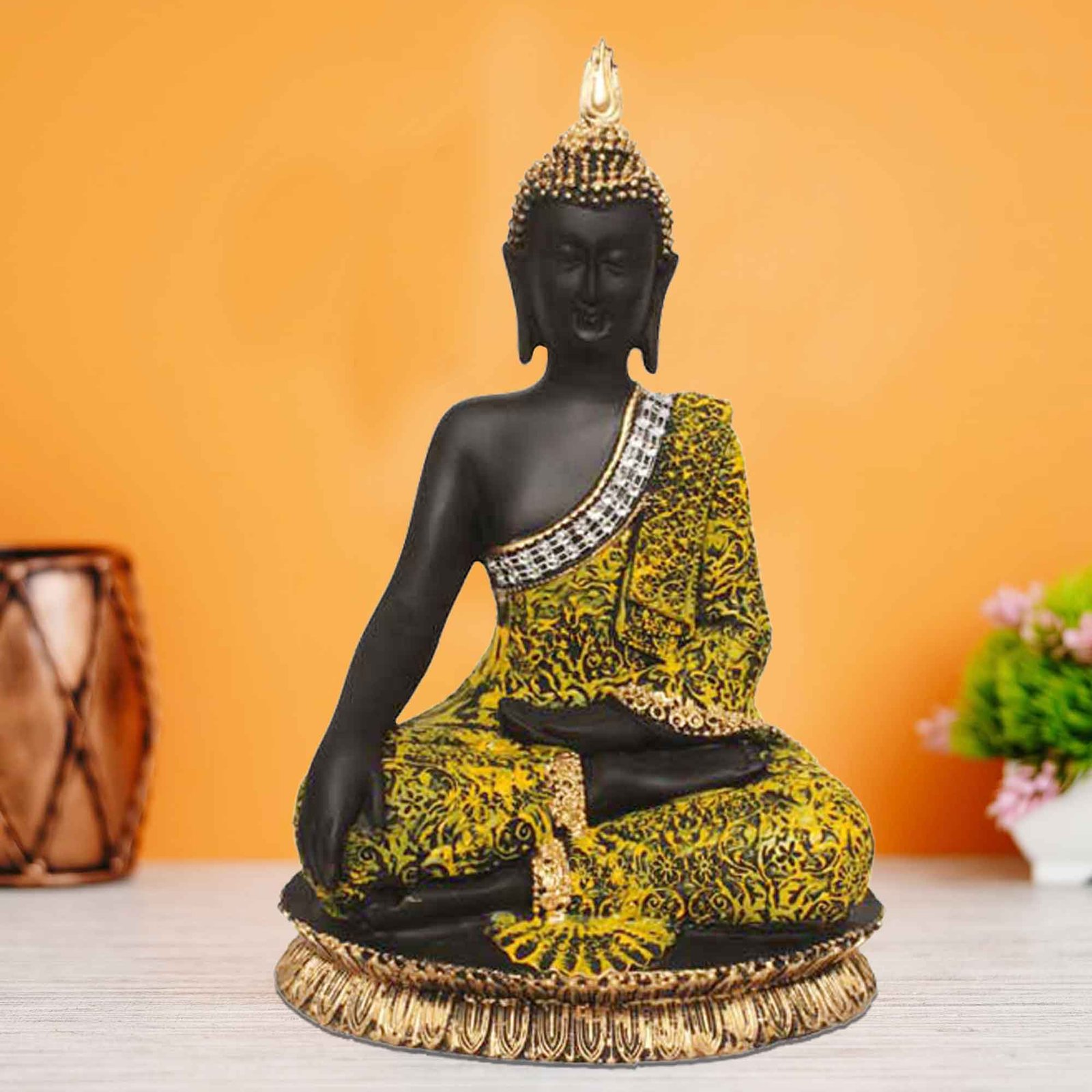 Meditating Buddha showpiece for home decor living room Jewellery Decorated 27 cm G57GX1090KOMMZ