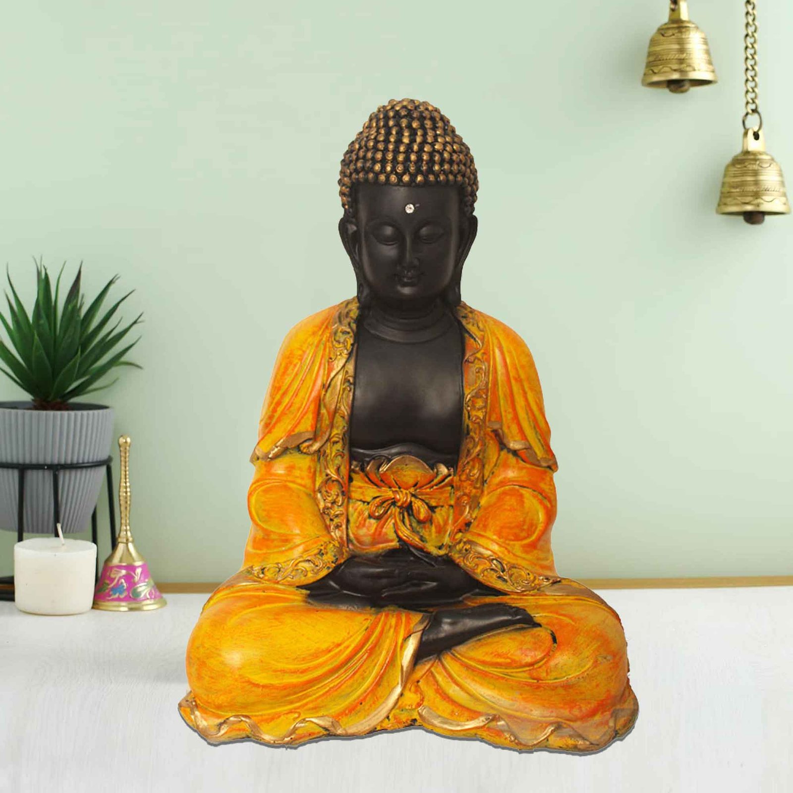 Samadhi Buddha figures for decoration Multi Look 28 cm G57GX1091KOMMX
