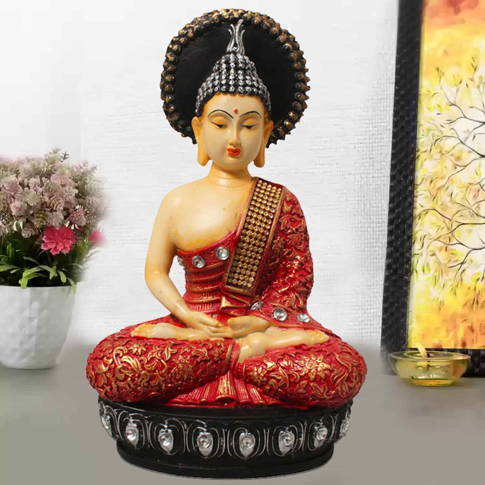 Chakra Buddha statue for home decor Jewellery Decorated 32 cm G57GX1092VRLMZ