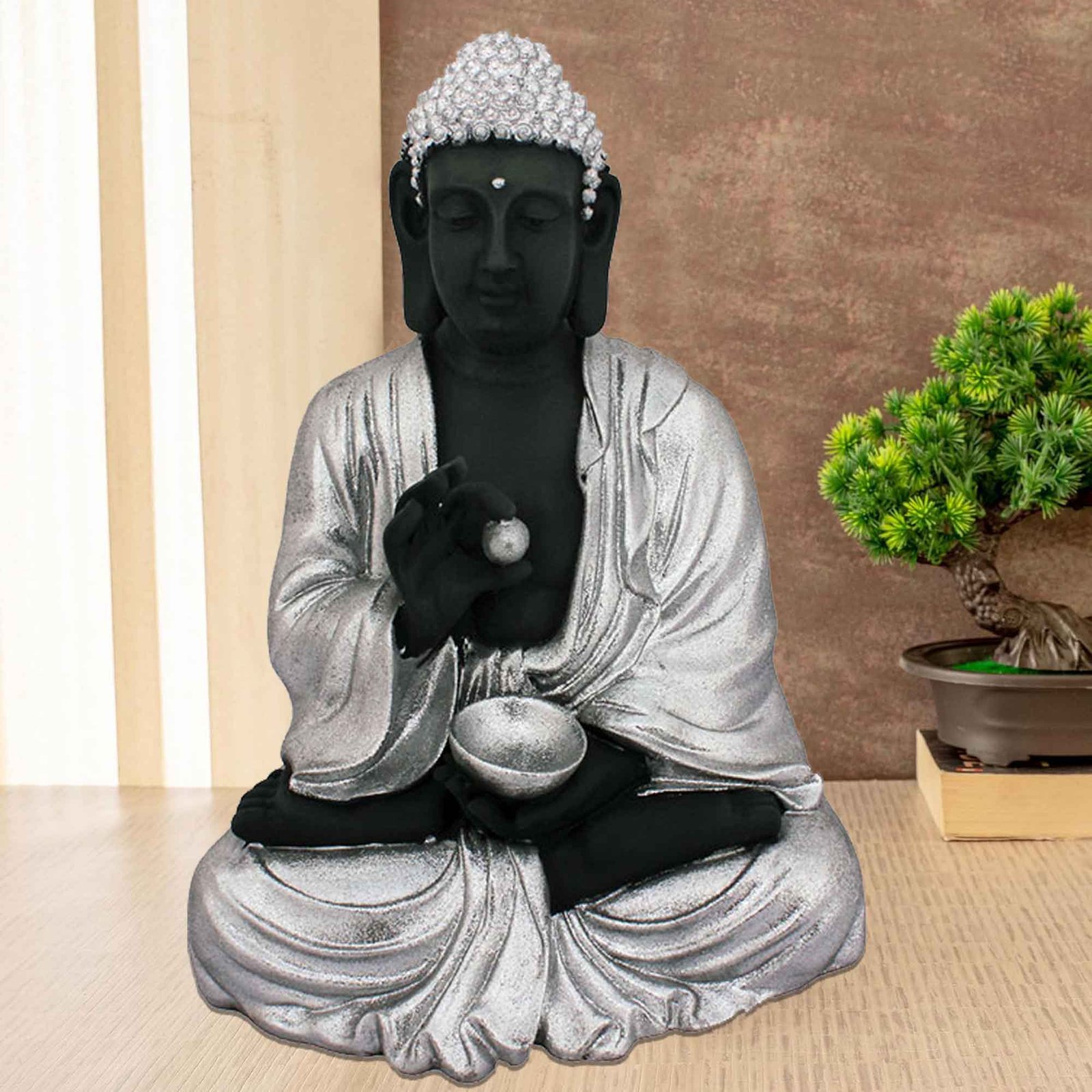 Goli Gautam Buddha idols for tv unit Glitter Finish 76 cm G57GX1095KSGMX