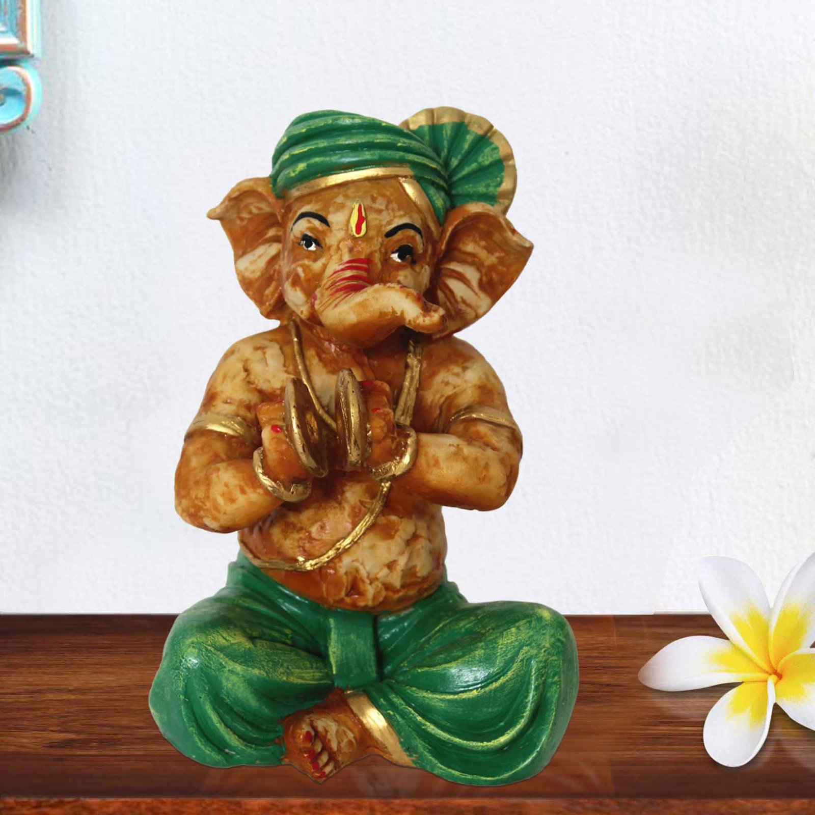 Lord Manjeera Ganesha gift items for marriage Matte Finish 24 cm G57GX1104AHLMX