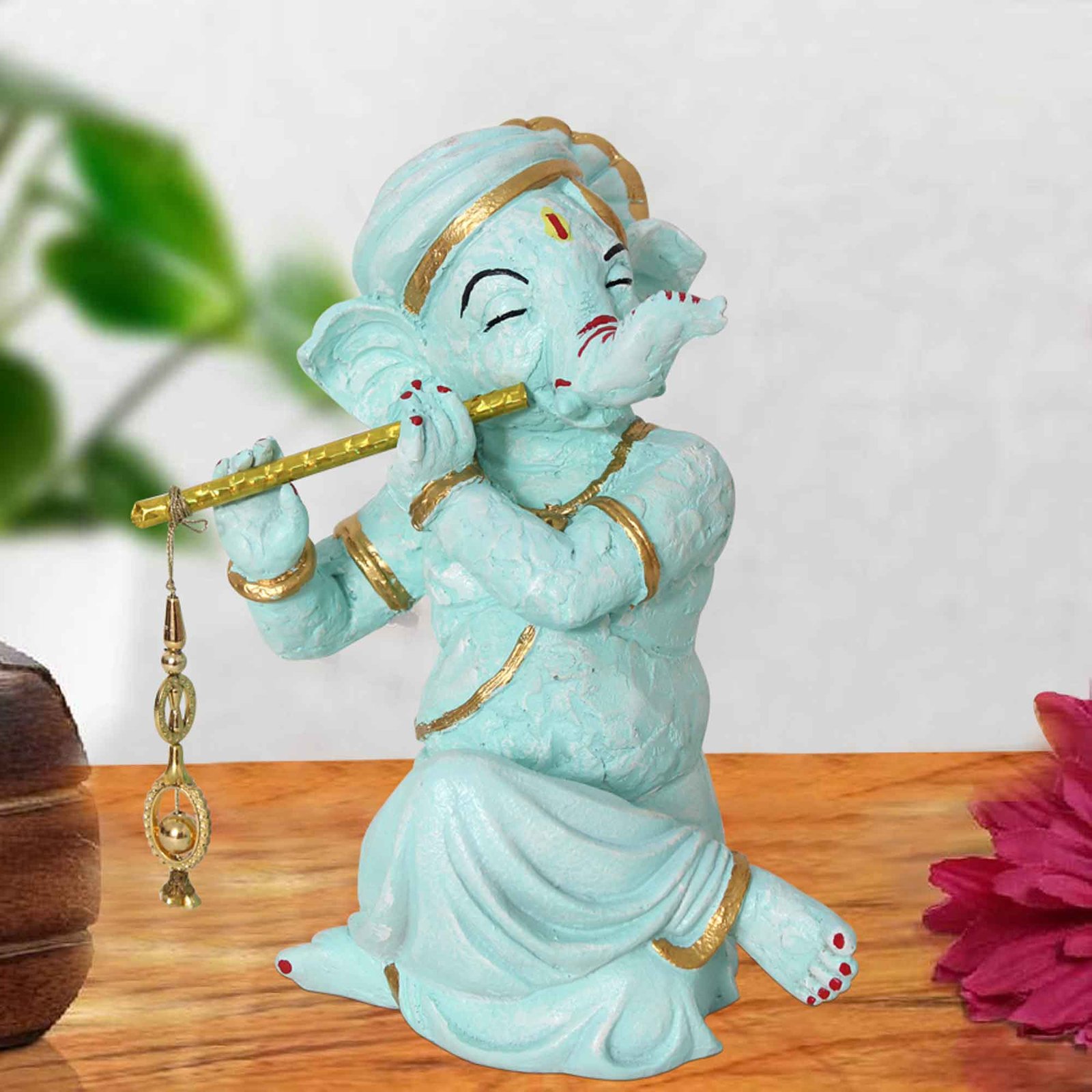 Lord Murli Ganesha artifacts for gifts Matte Finish 23 cm G57GX1106HHLMX