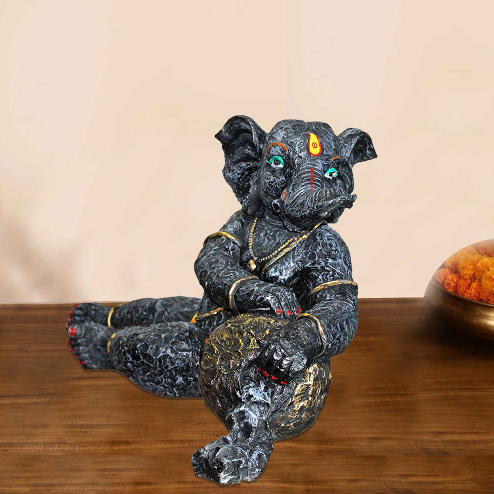 Matki Ganesha artifacts for gifts Matte Finish 33 cm G57GX1108FOLMX