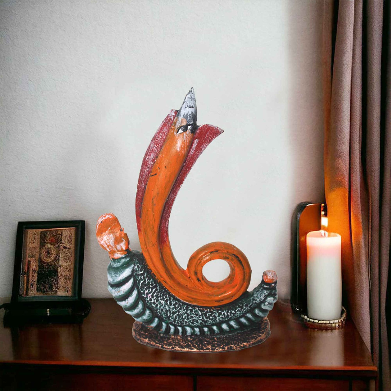 Shund Ganesh showpiece for gift Matte Finish 22 cm G57GX1113OFLMX