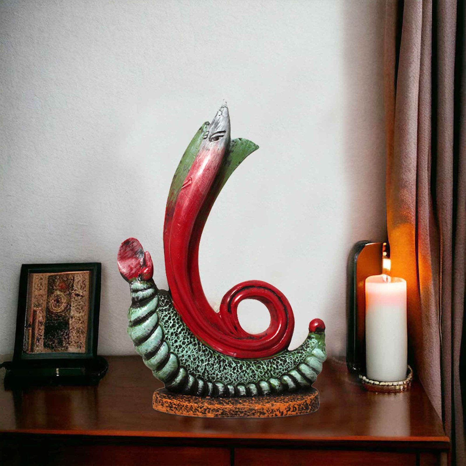 Shund Ganesh showpiece for home decor Gloss Finish 22 cm G57GX1113RHLGX