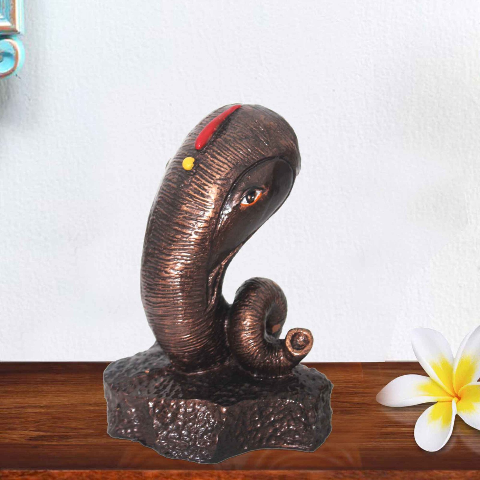 Modern Art Ganesha sculpture for living room Copper Antique Finish 18 cm G57GX1114CCAGX