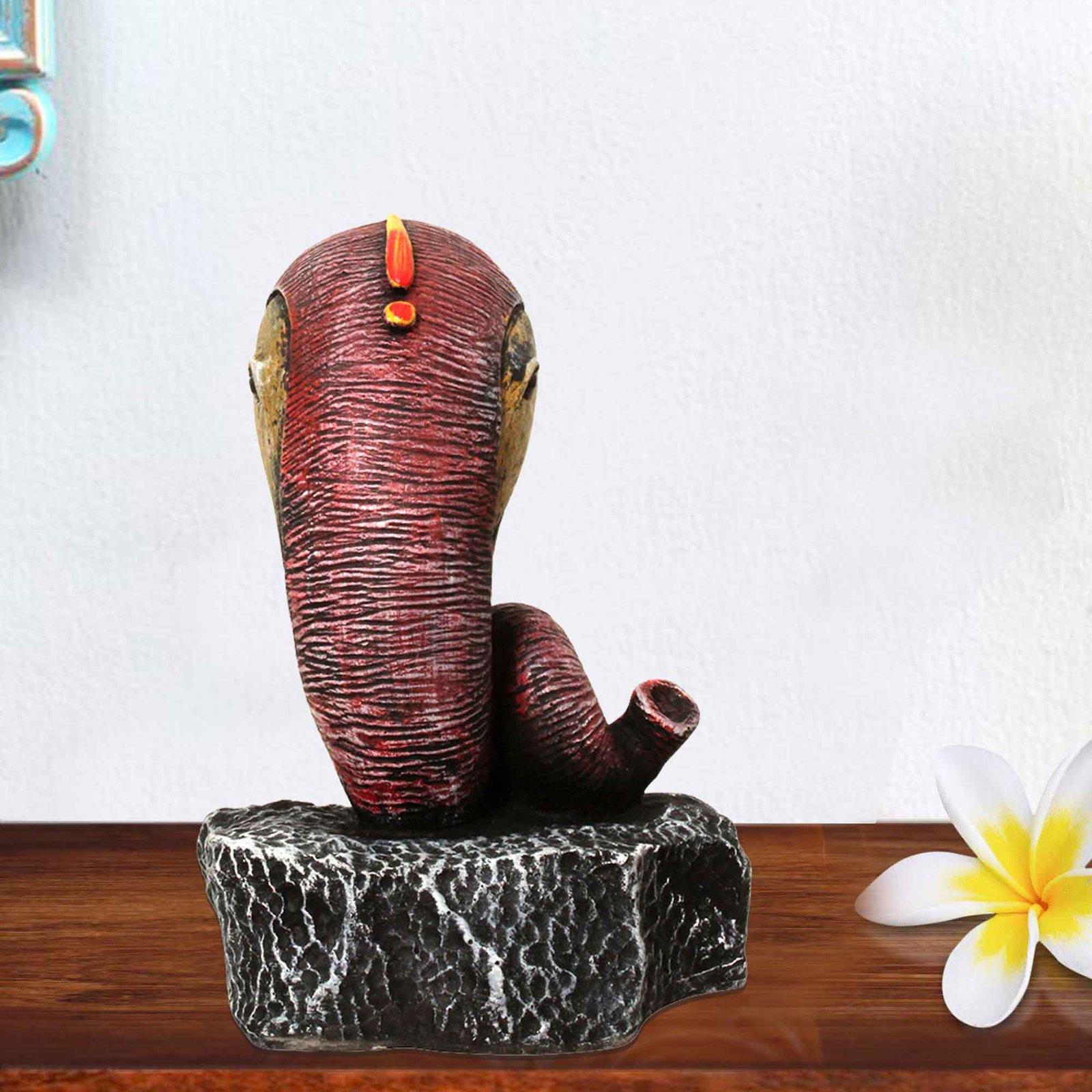 Modern Art Ganesha sculpture for living room Matte Finish 19 cm G57GX1114RSLMX