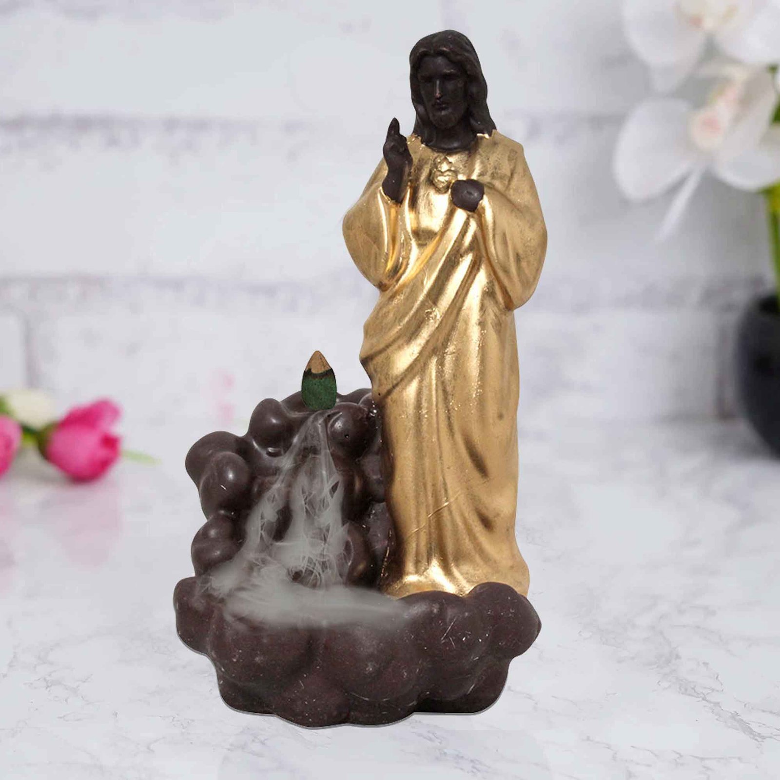 Jesus Smoke Fountain gift items for home decor Matte Finish 20 cm G57GX1144AGNMX