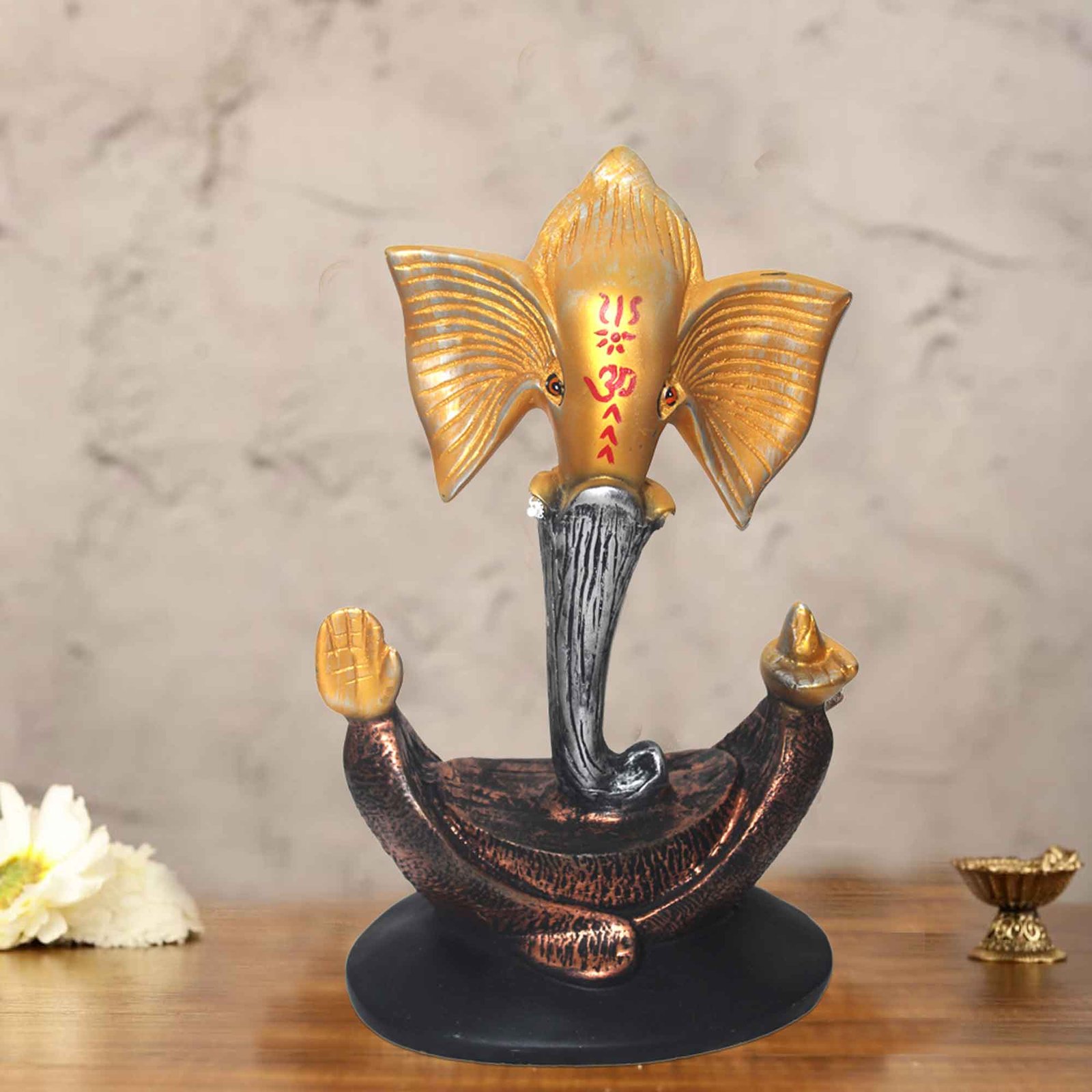Lord Soond Ganesh sculpture for tv unit Gloss Finish 28 cm G57GX1153GCLGX