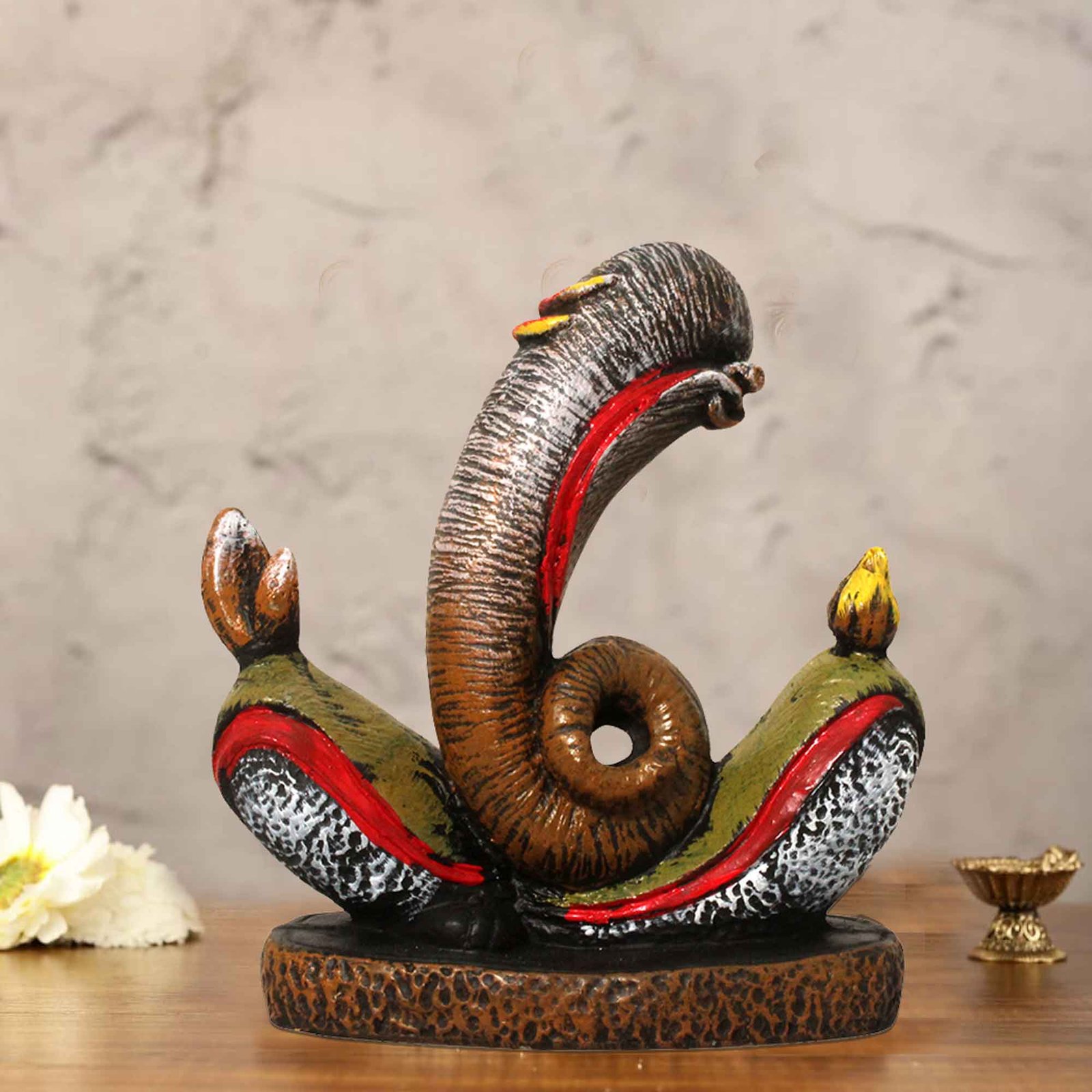 Modern Art Shund Ganpati murti for home decoration Matte Finish 19 cm G57GX1154FALMX