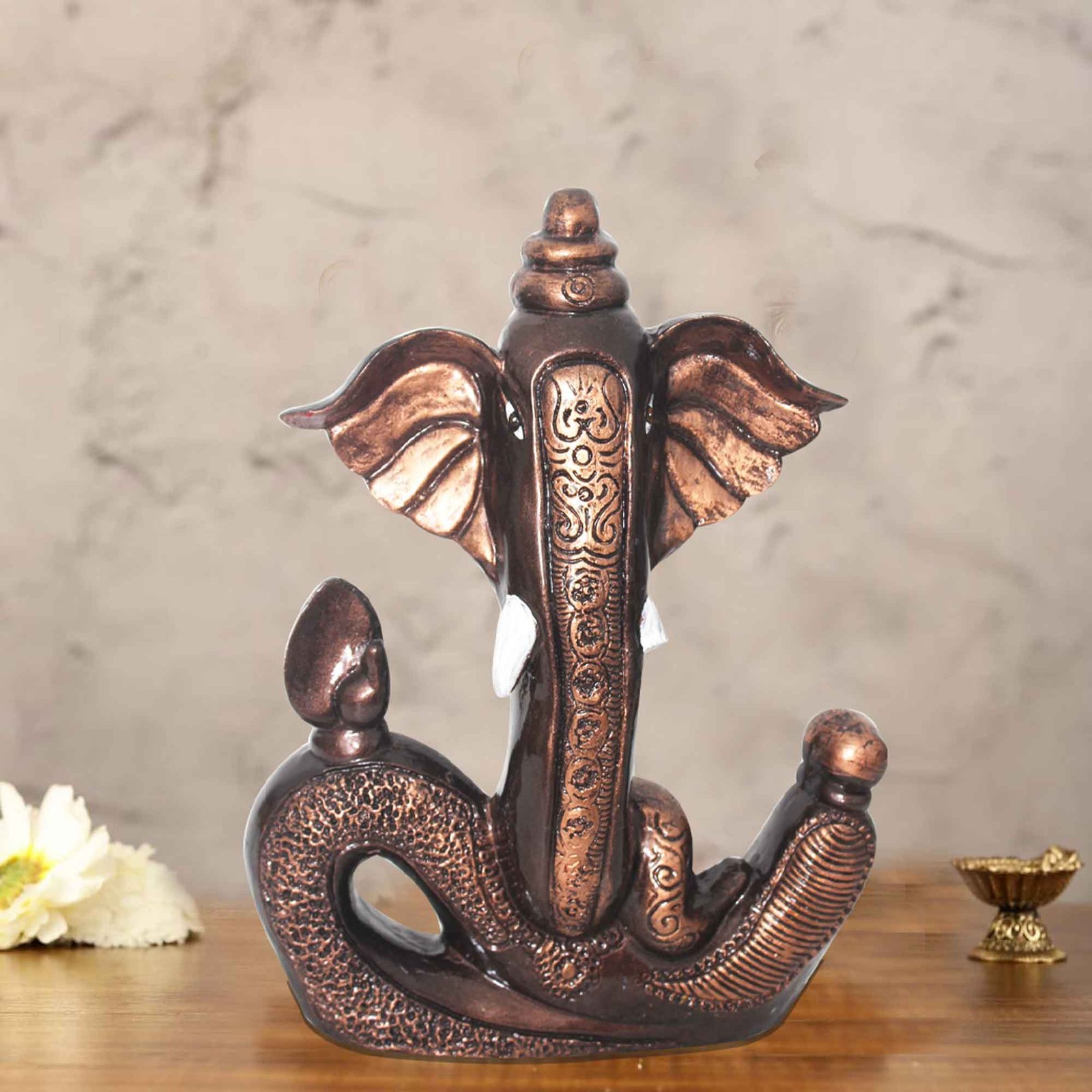Artistic God Ganpati gift items for house warming Copper Antique Finish 25 cm G57GX1155CCAGX