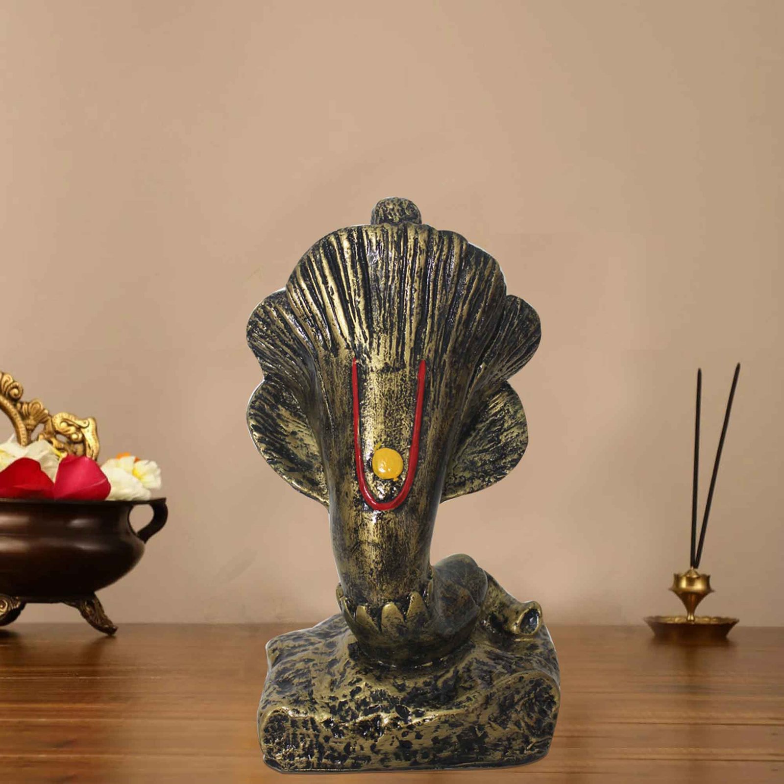 Handicraft Lord Shund Ganesha statue for home decor Brass Antique Finish 22 cm G57GX1160BBAGX