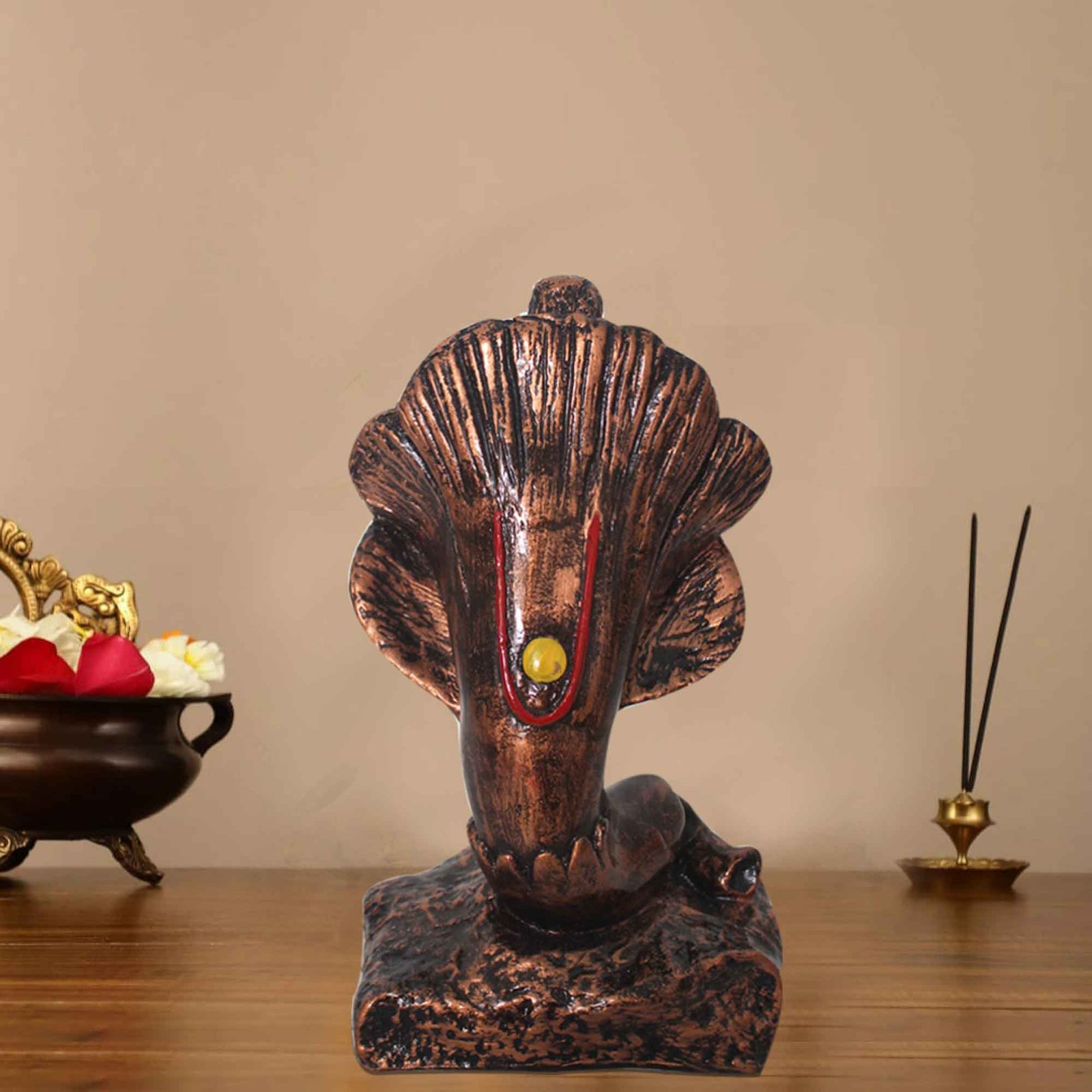 Handicraft Lord Shund Ganesha statue for gift Copper Antique Finish 22 cm G57GX1160CCAGX