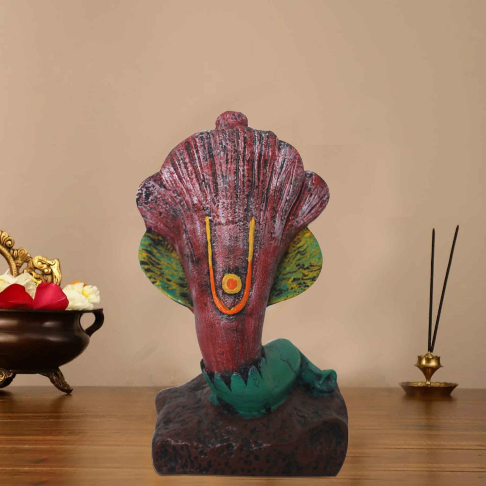 Handicraft Lord Shund Ganesha statue for home decoration Matte Finish 22 cm G57GX1160RALMX
