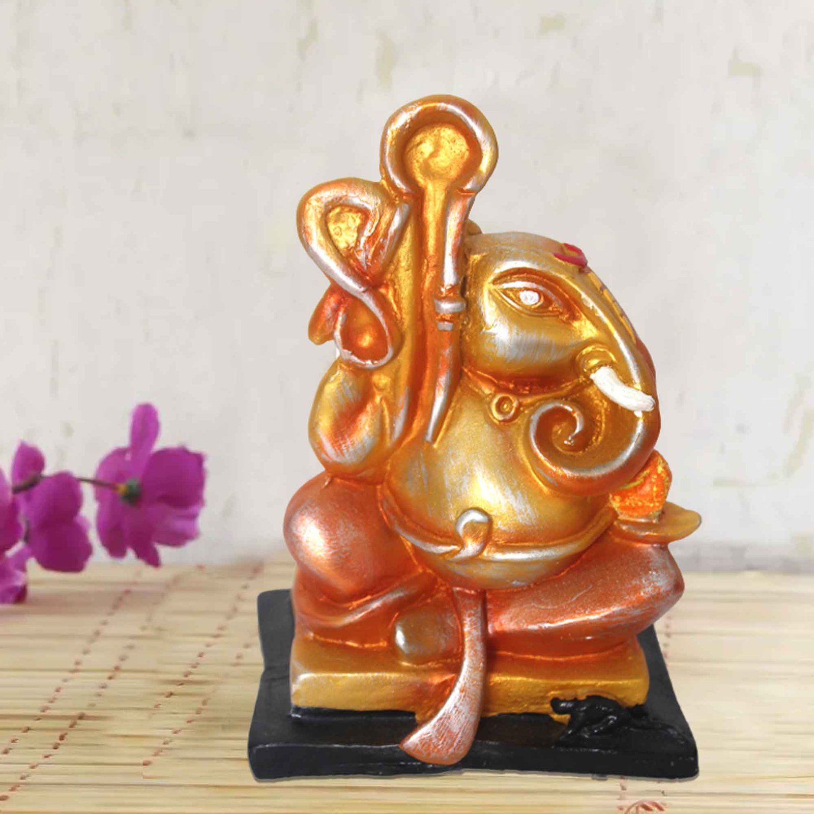 Artistic Ganesha sculpture for tv unit Pearl Finish 19 cm G57GX1163GSSGX
