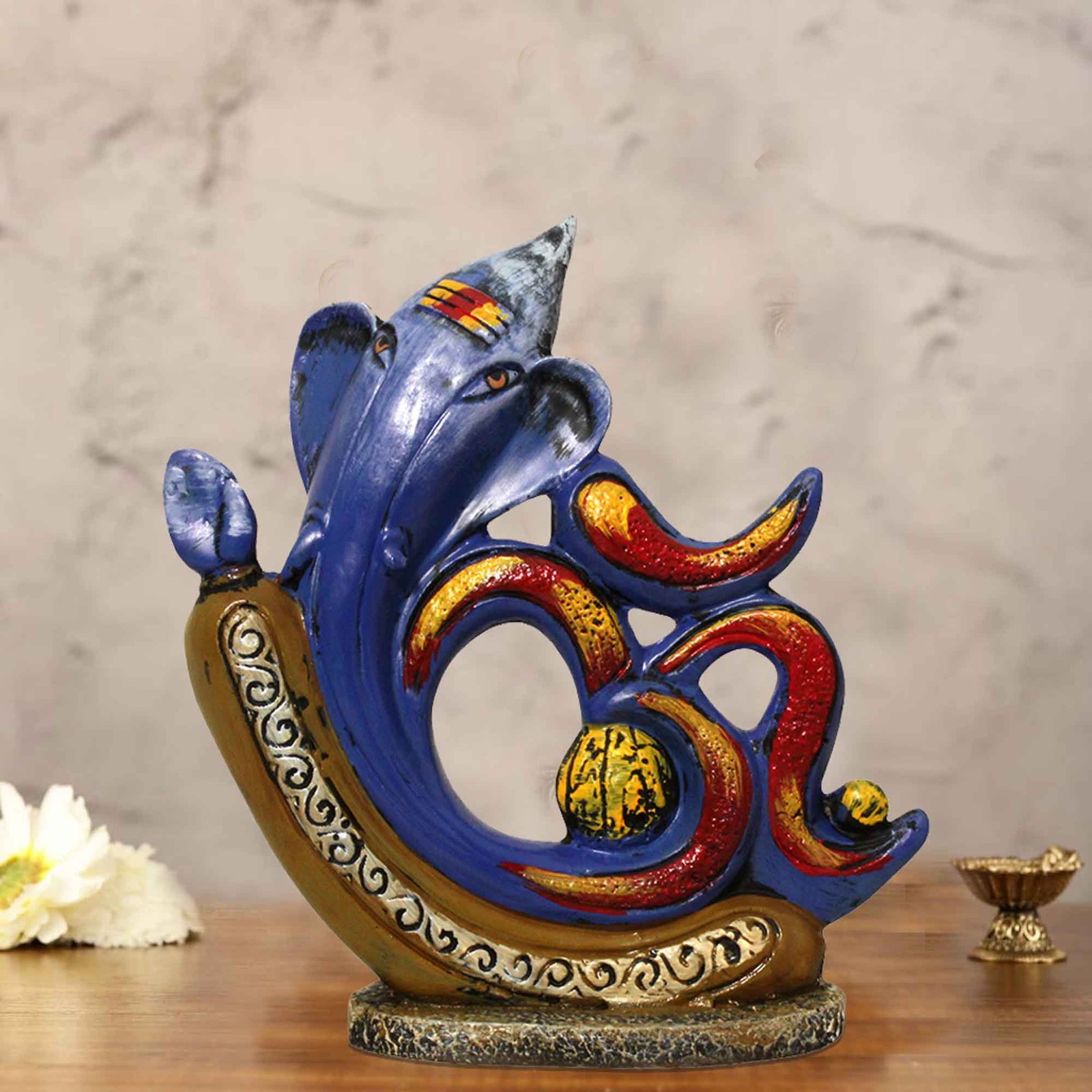 Lord Om Ganesha miniature gifts Matte Finish 20 cm G57GX1164NALMX